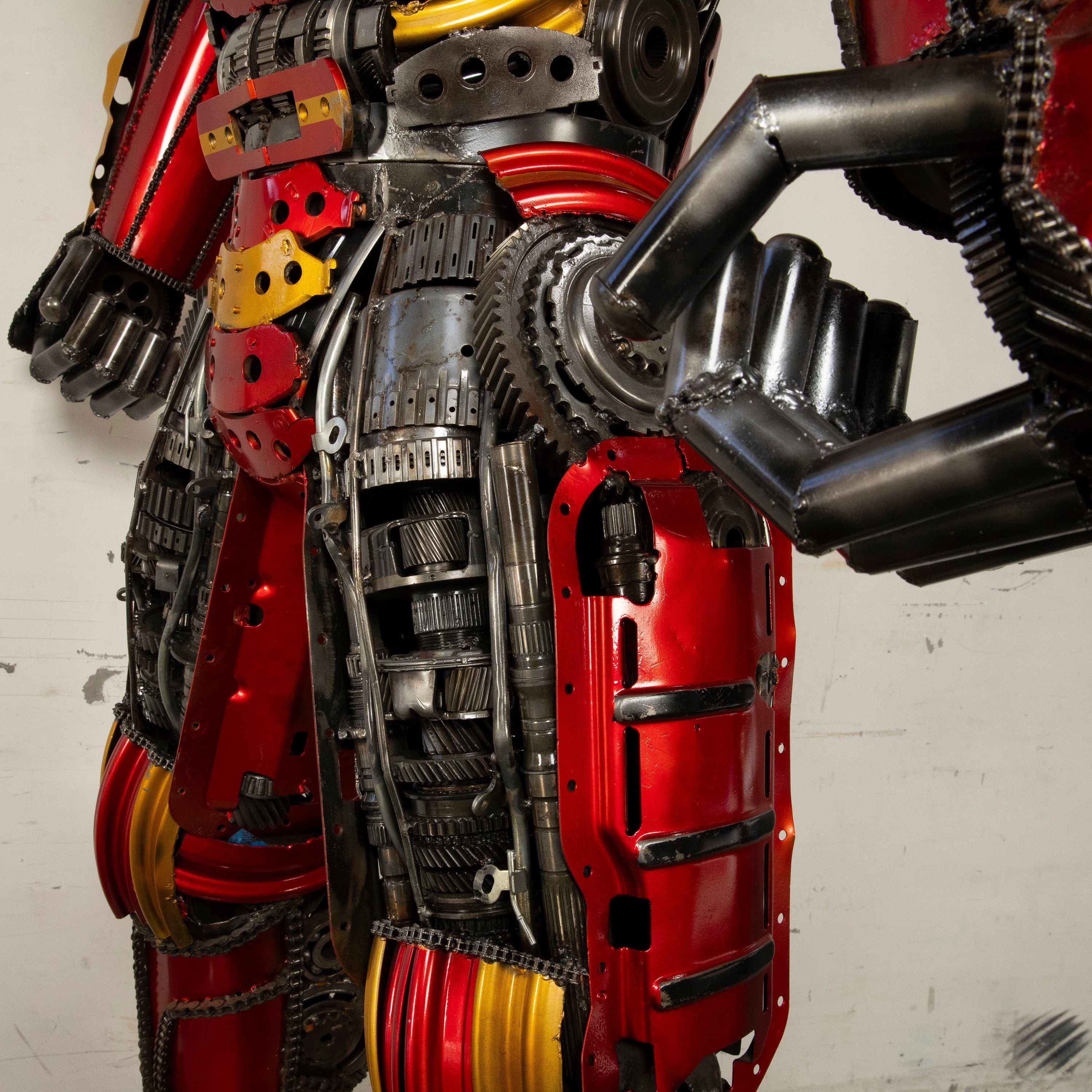 Kalifano Recycled Metal Art 91" Iron Man Inspired Recycled Metal Art Sculpture RMS-IMR230-S14