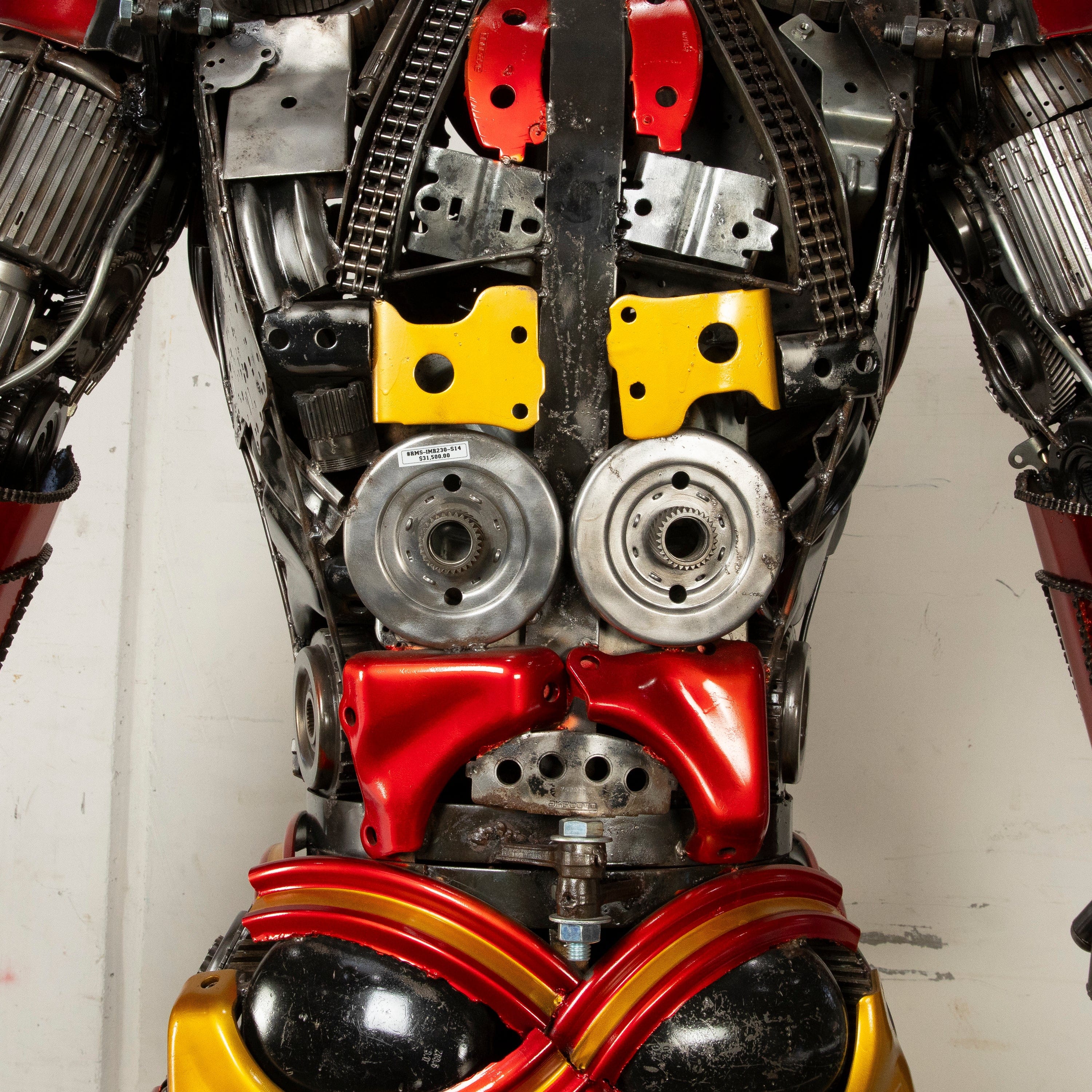 Kalifano Recycled Metal Art 91" Iron Man Inspired Recycled Metal Art Sculpture RMS-IMR230-S14