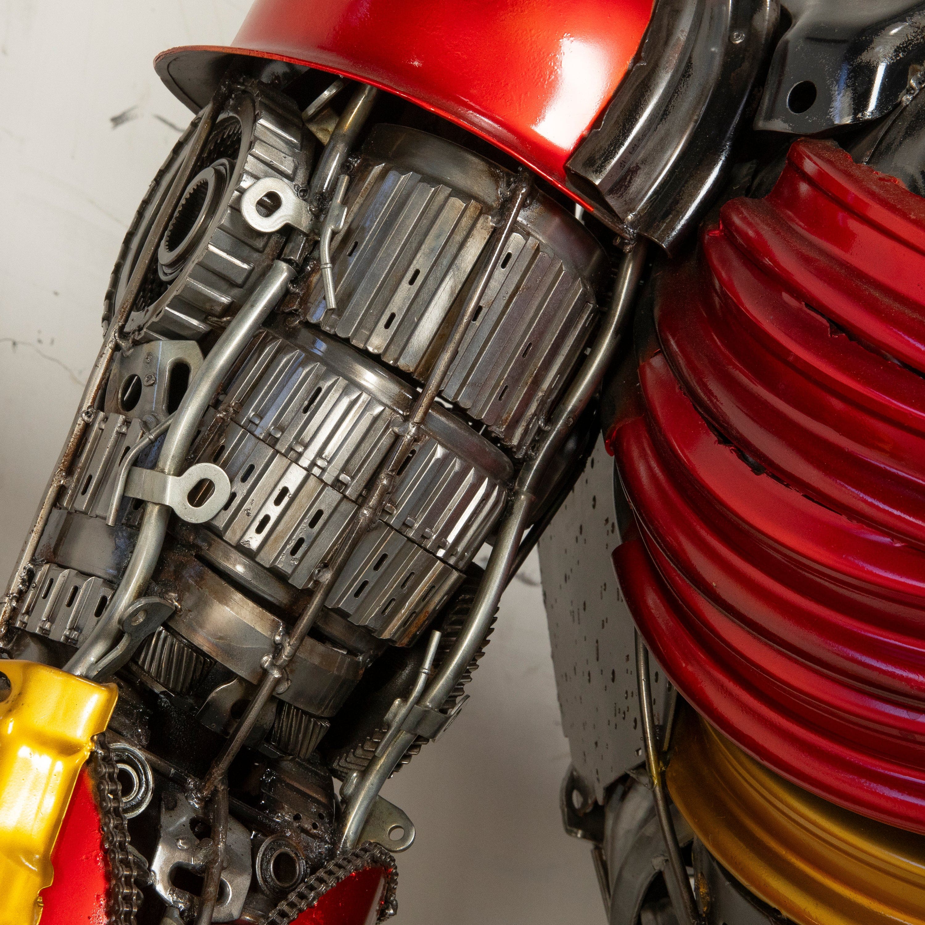 Kalifano Recycled Metal Art 91" Iron Man Inspired Recycled Metal Art Sculpture RMS-IMR230-S14