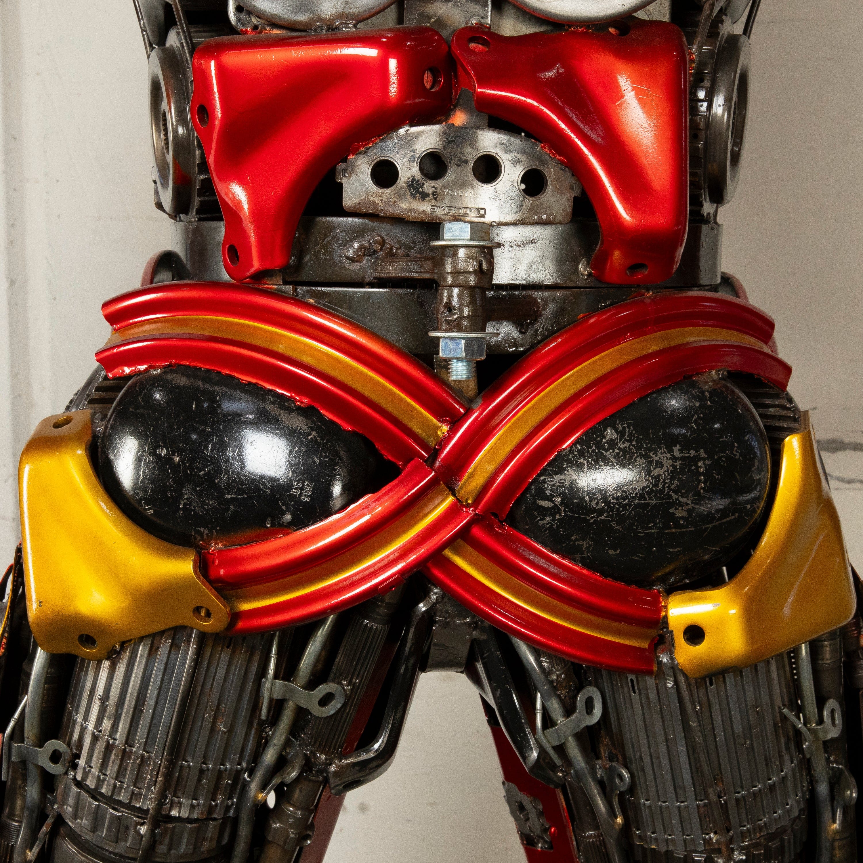 Kalifano Recycled Metal Art 91" Iron Man Inspired Recycled Metal Art Sculpture RMS-IMR230-S14