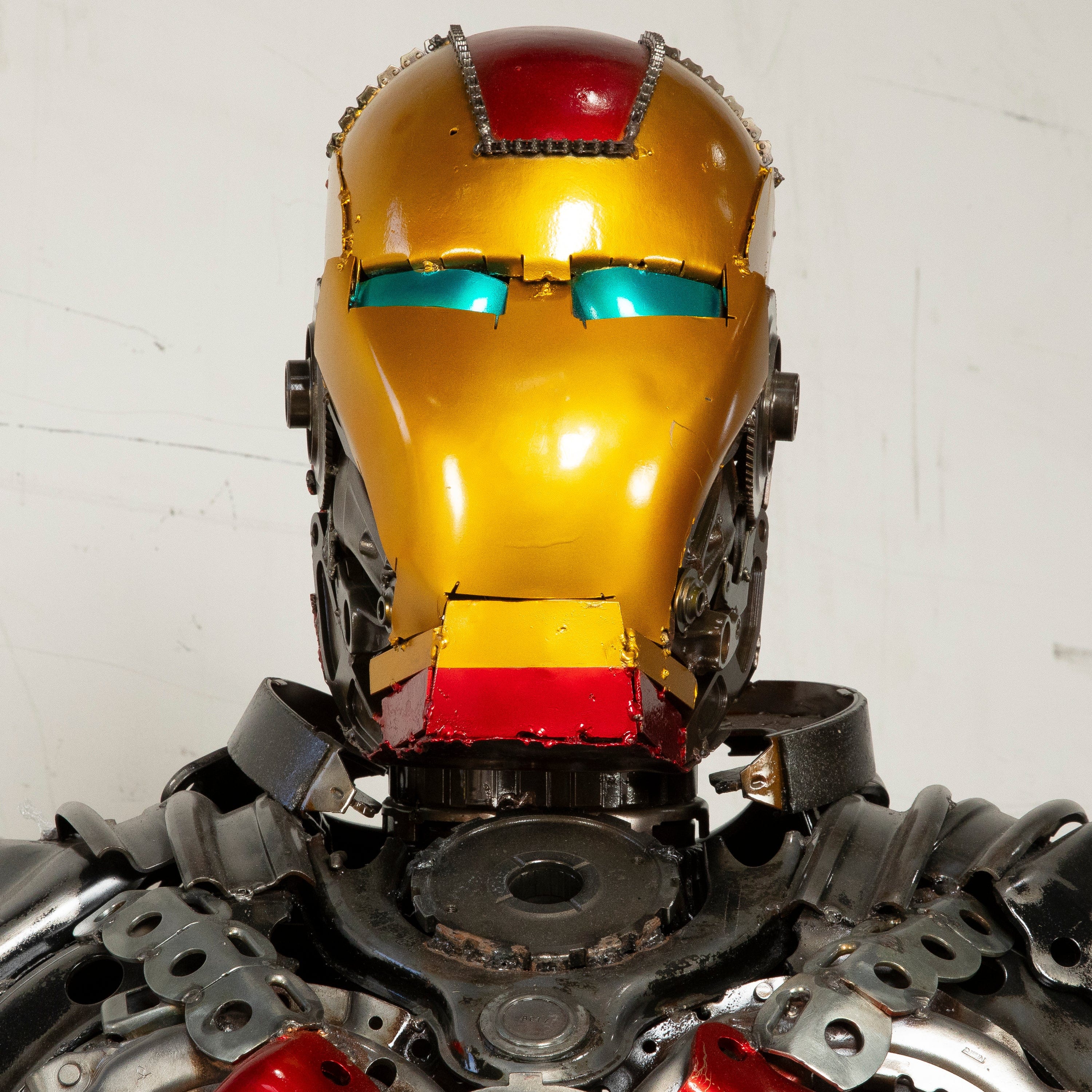 Kalifano Recycled Metal Art 91" Iron Man Inspired Recycled Metal Art Sculpture RMS-IMR230-S14