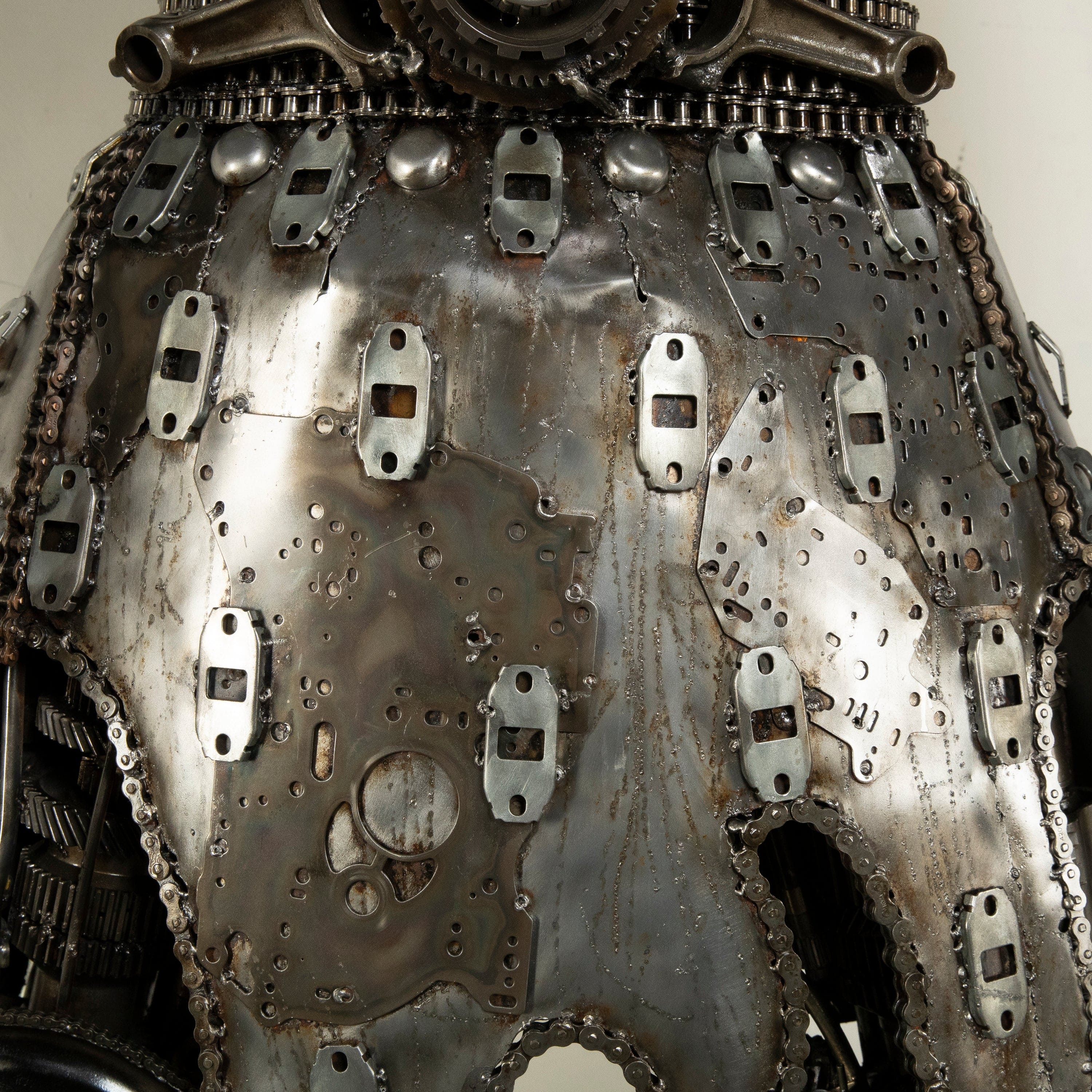 Kalifano Recycled Metal Art 91" Knight Recycled Metal Art Sculpture RMS-KN230-S21