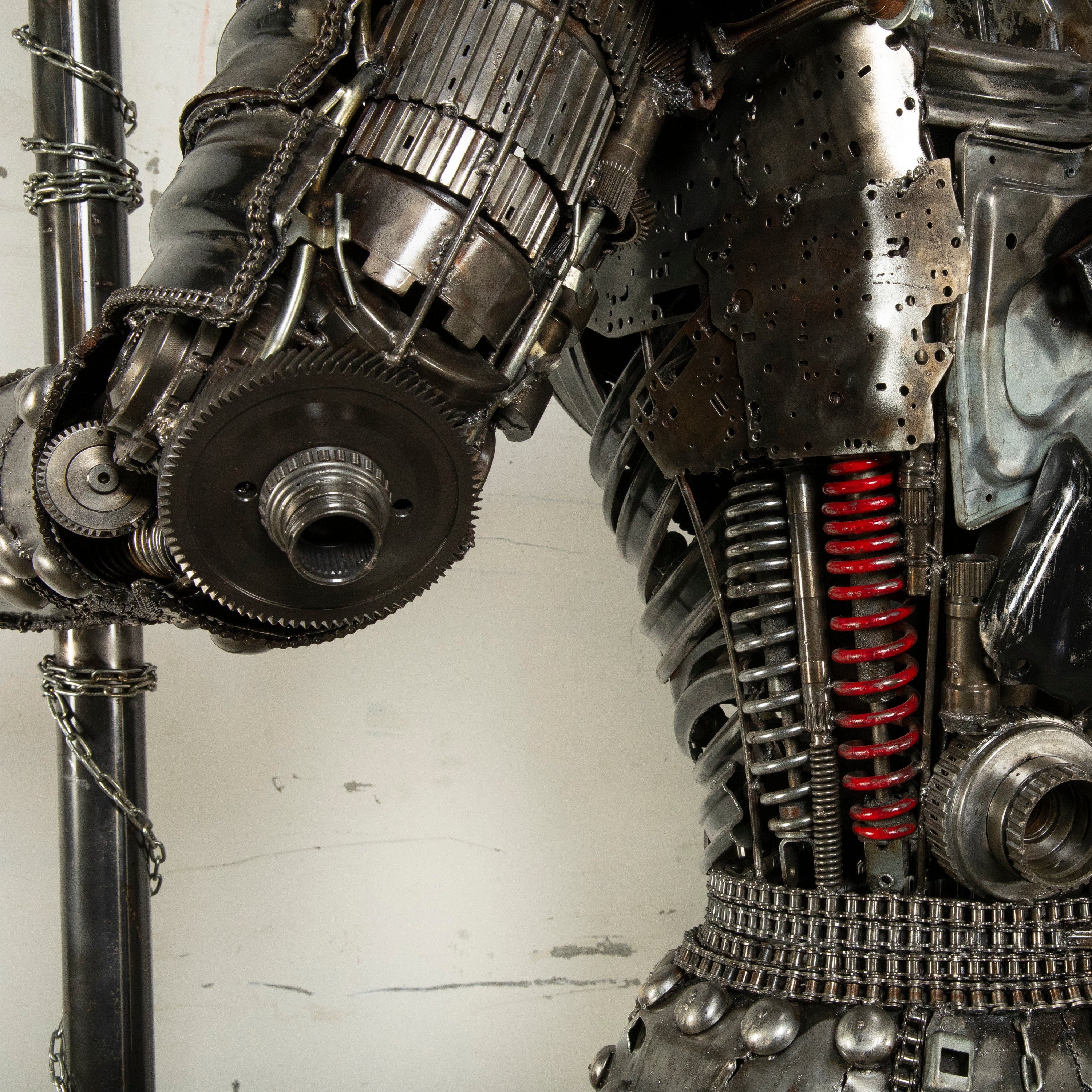 Kalifano Recycled Metal Art 91" Knight Recycled Metal Art Sculpture RMS-KN230-S22