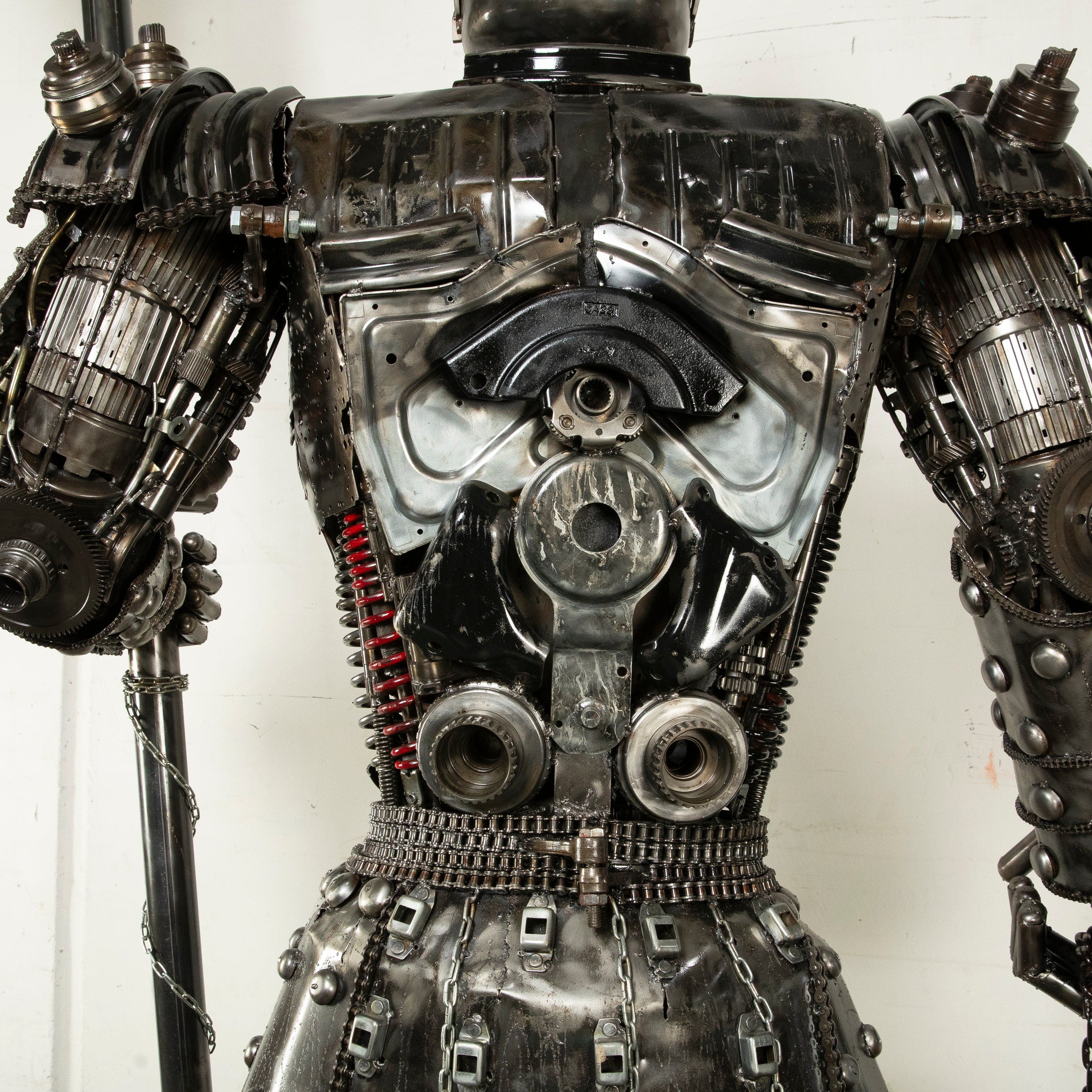 Kalifano Recycled Metal Art 91" Knight Recycled Metal Art Sculpture RMS-KN230-S22