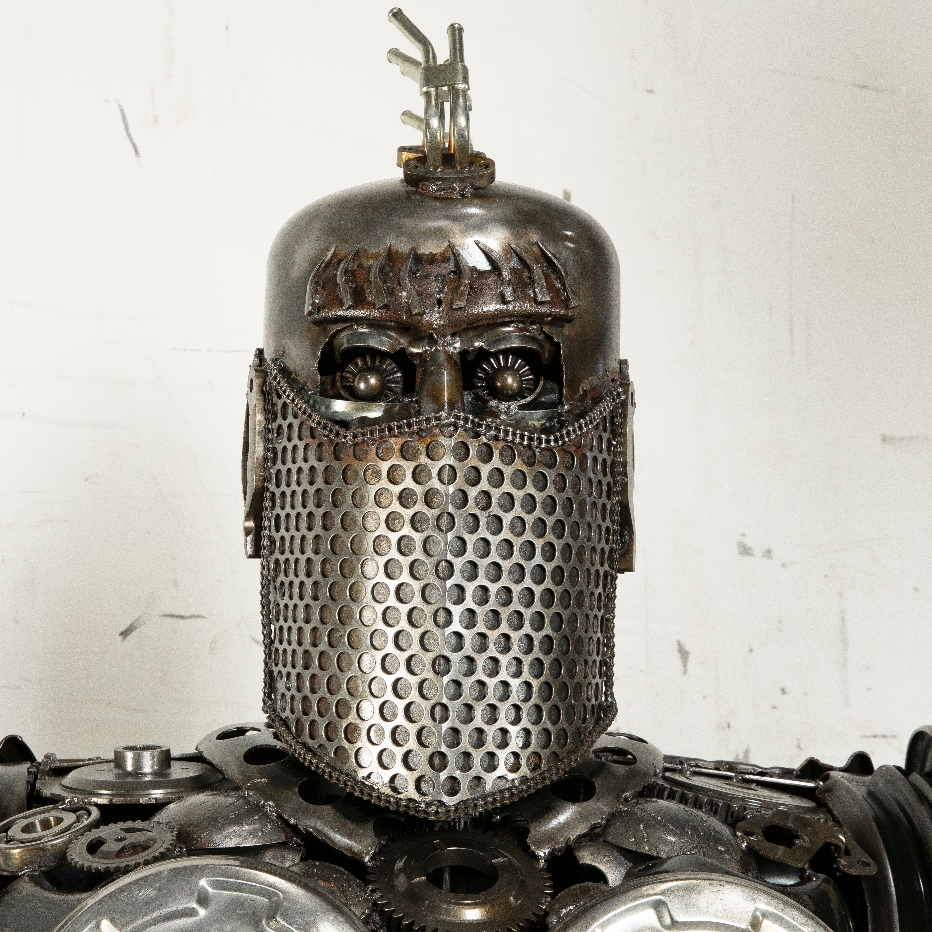 Kalifano Recycled Metal Art 91" Knight Recycled Metal Art Sculpture RMS-KN230-S22