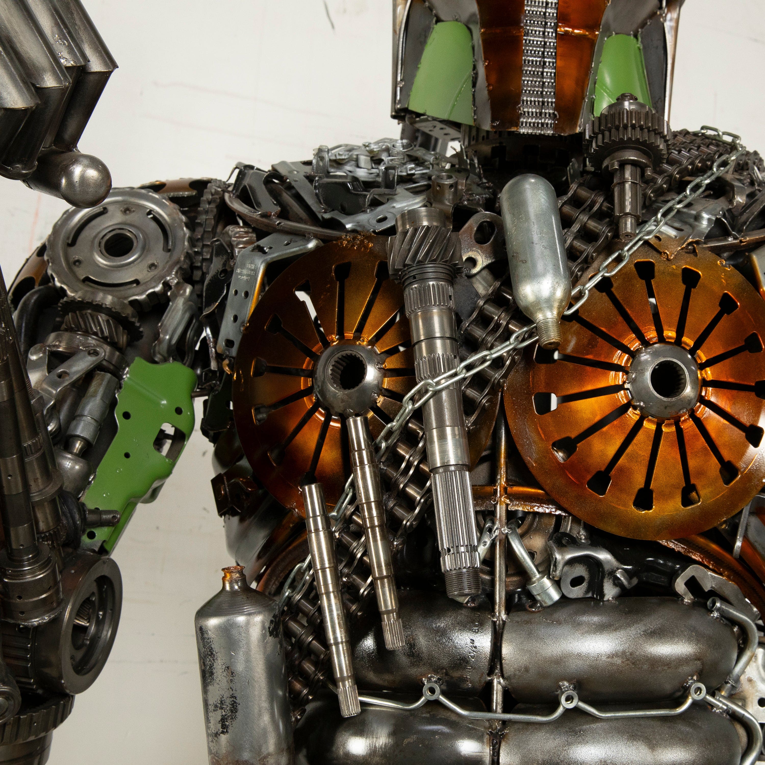 Kalifano Recycled Metal Art 91" Mandalorian Inspired Recycled Metal Art Sculpture RMS-MAND230-S08