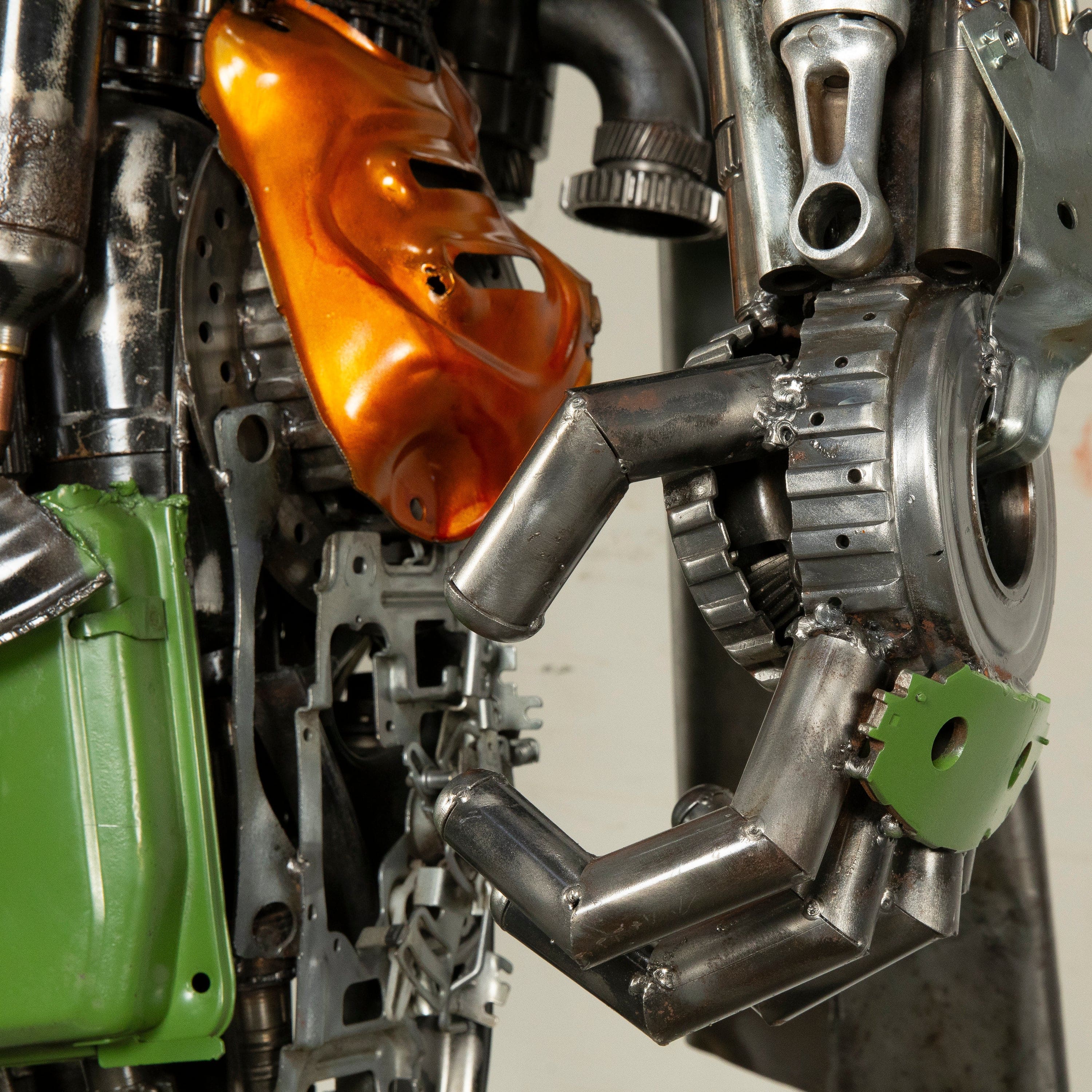 Kalifano Recycled Metal Art 91" Mandalorian Inspired Recycled Metal Art Sculpture RMS-MAND230-S08