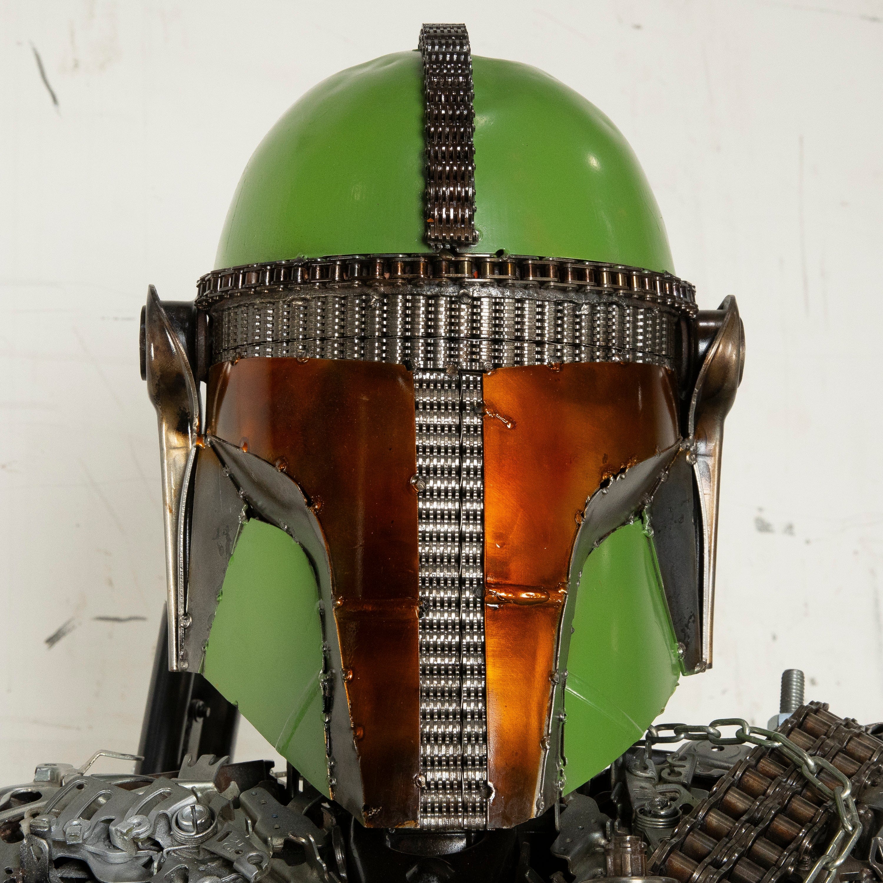 Kalifano Recycled Metal Art 91" Mandalorian Inspired Recycled Metal Art Sculpture RMS-MAND230-S08