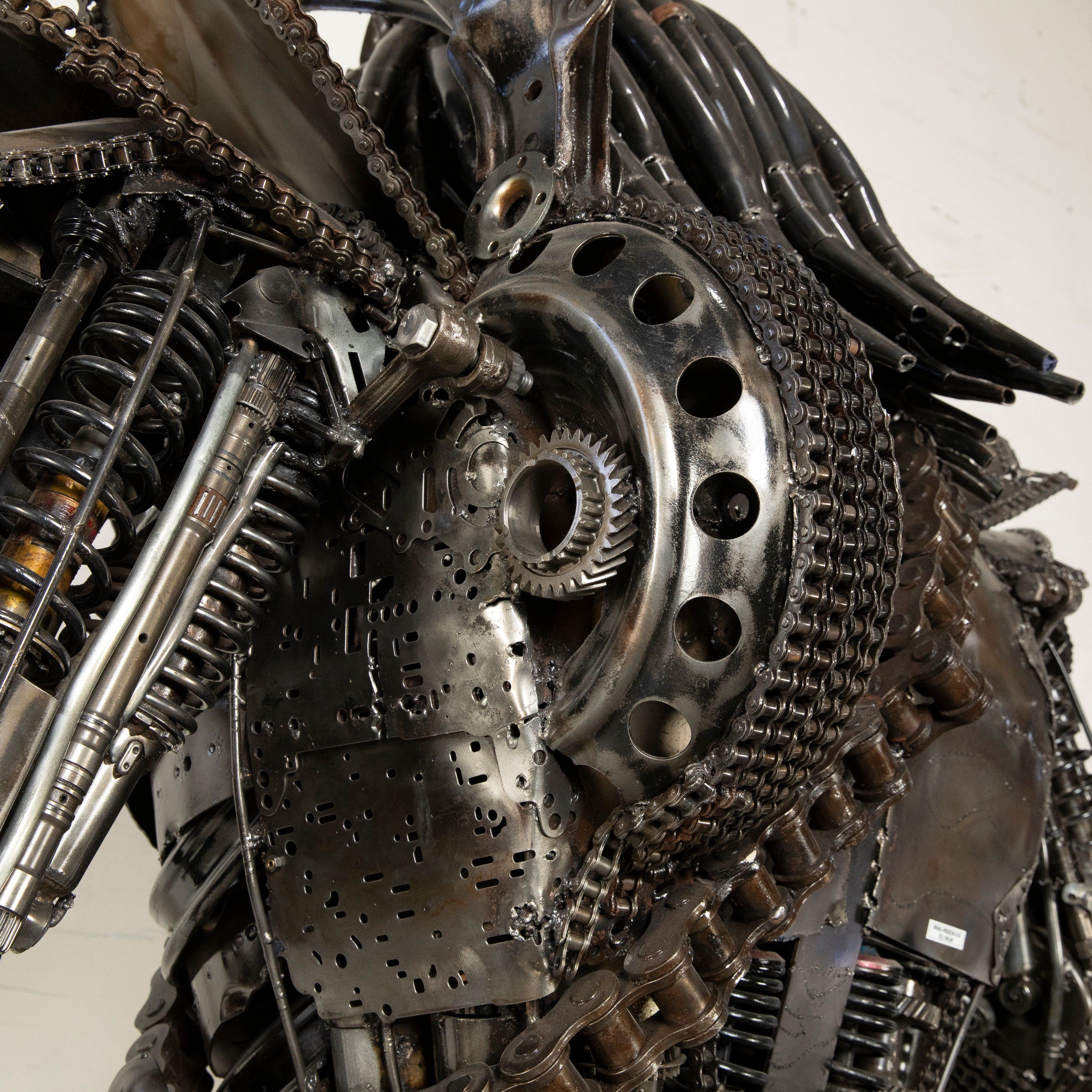 Kalifano Recycled Metal Art 91" Predator Inspired Recycled Metal Art Sculpture RMS-PRED230-S10