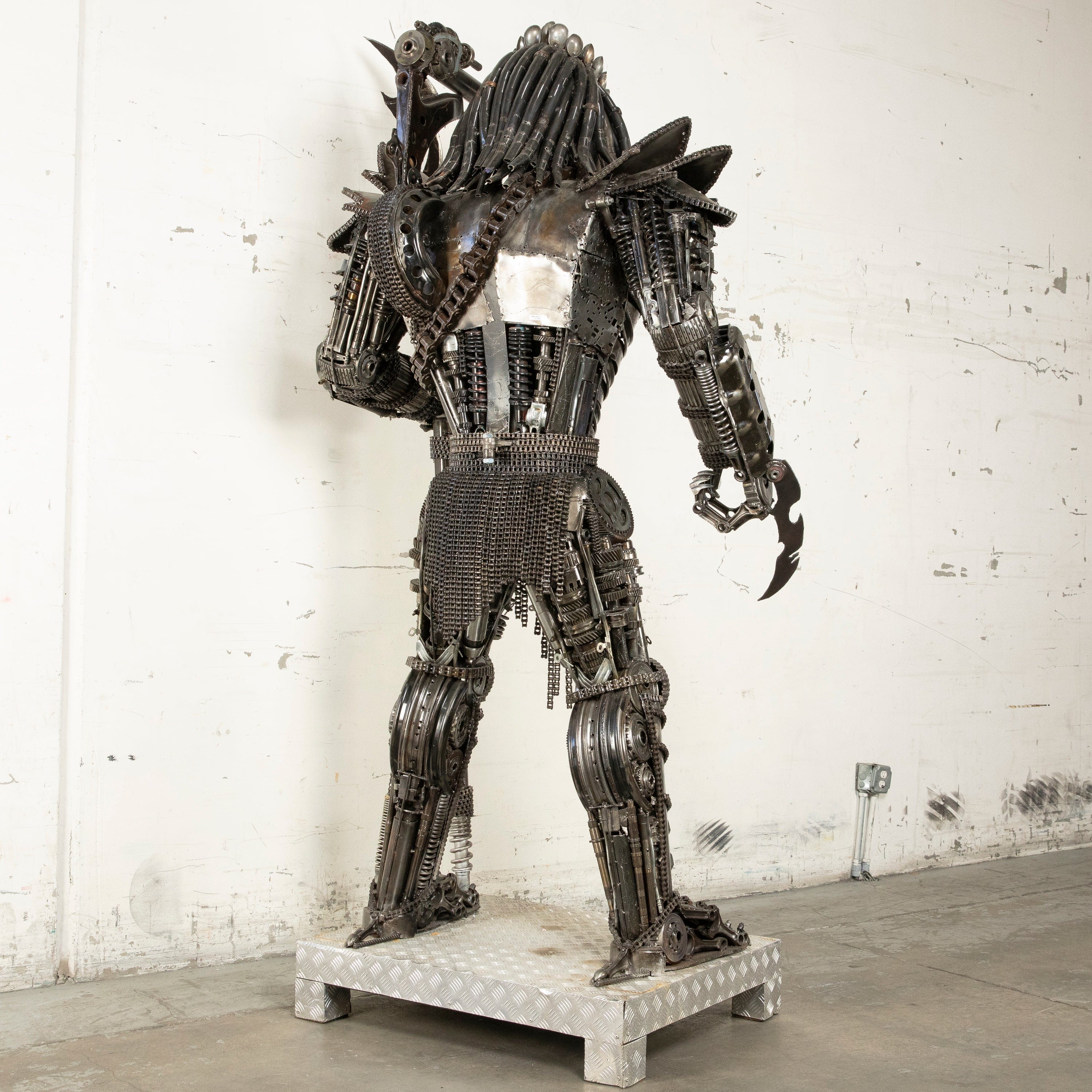 Kalifano Recycled Metal Art 91" Predator Inspired Recycled Metal Art Sculpture RMS-PRED230-S10