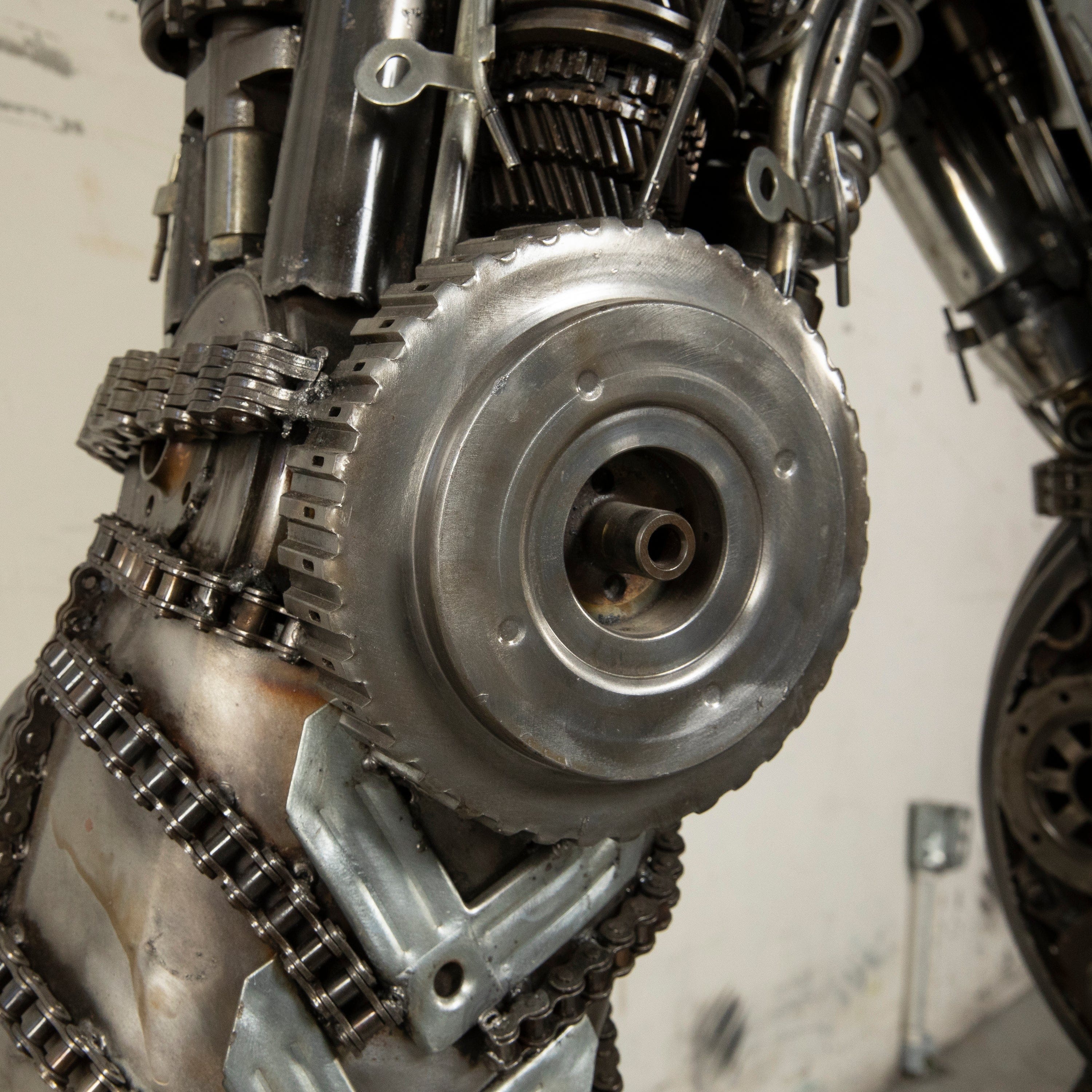 Kalifano Recycled Metal Art 91" Predator Inspired Recycled Metal Art Sculpture RMS-PRED230-S10