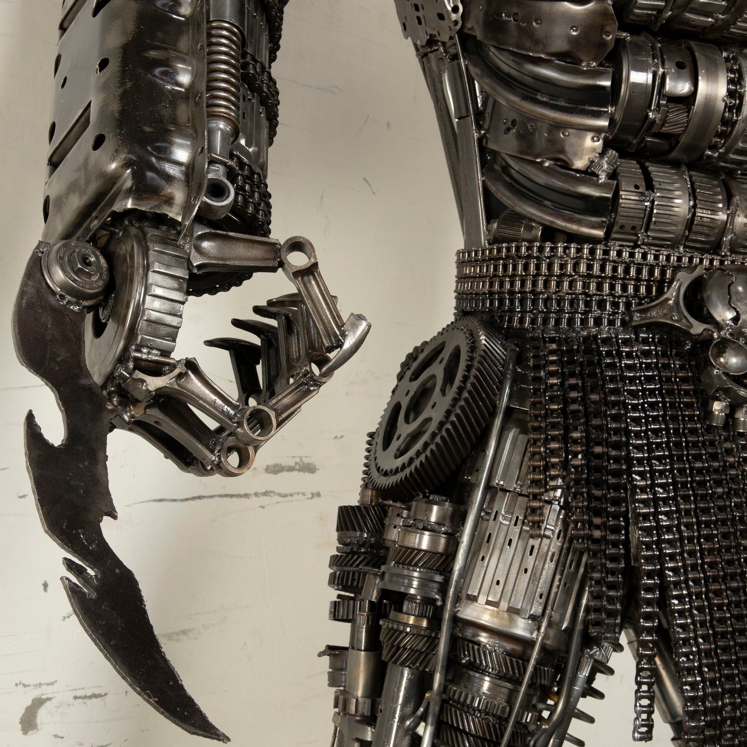Kalifano Recycled Metal Art 91" Predator Inspired Recycled Metal Art Sculpture RMS-PRED230-S10