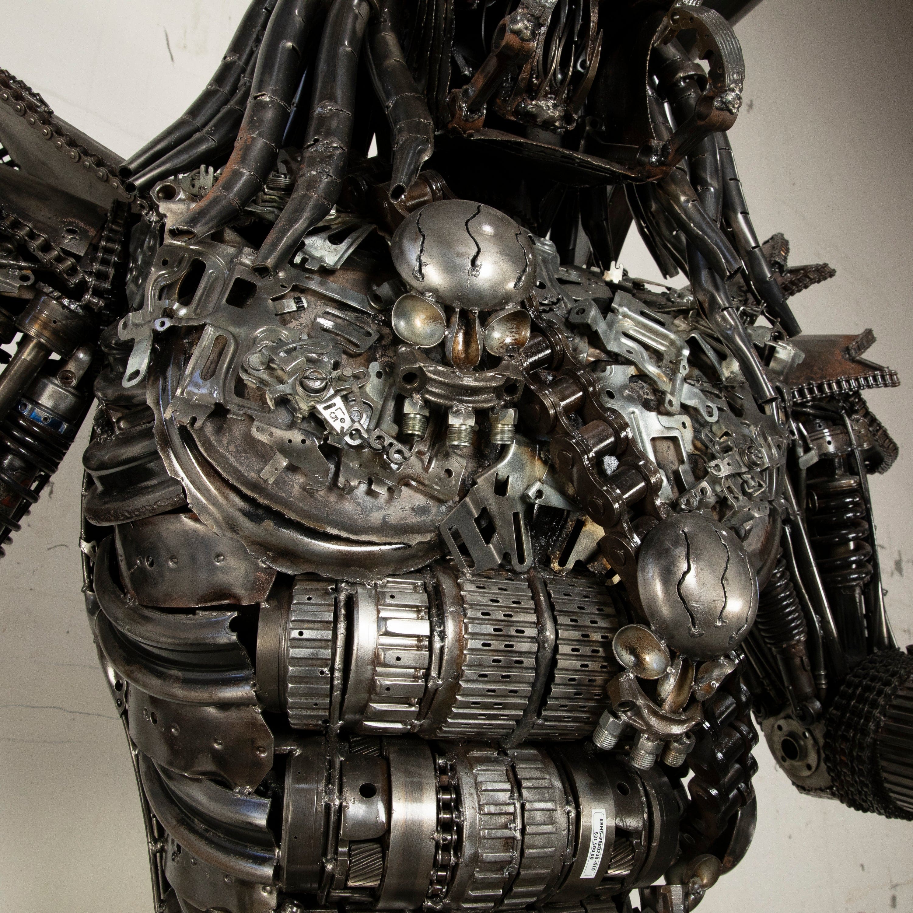 Kalifano Recycled Metal Art 91" Predator Inspired Recycled Metal Art Sculpture RMS-PRED230-S10