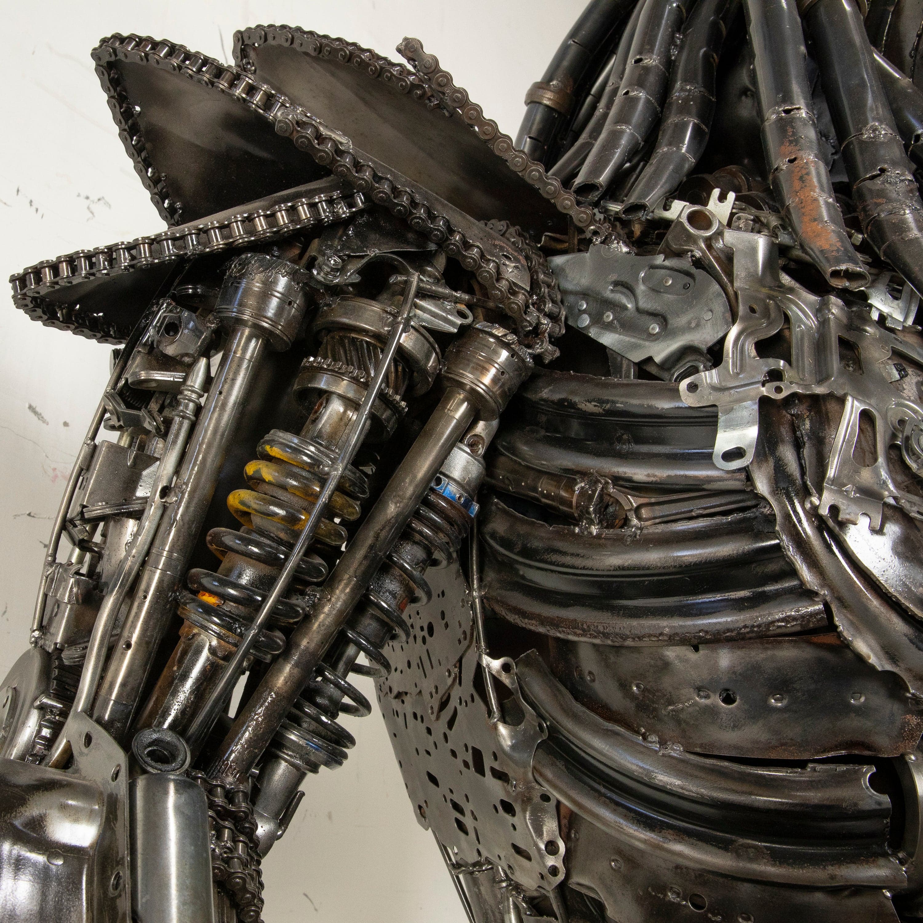 Kalifano Recycled Metal Art 91" Predator Inspired Recycled Metal Art Sculpture RMS-PRED230-S10