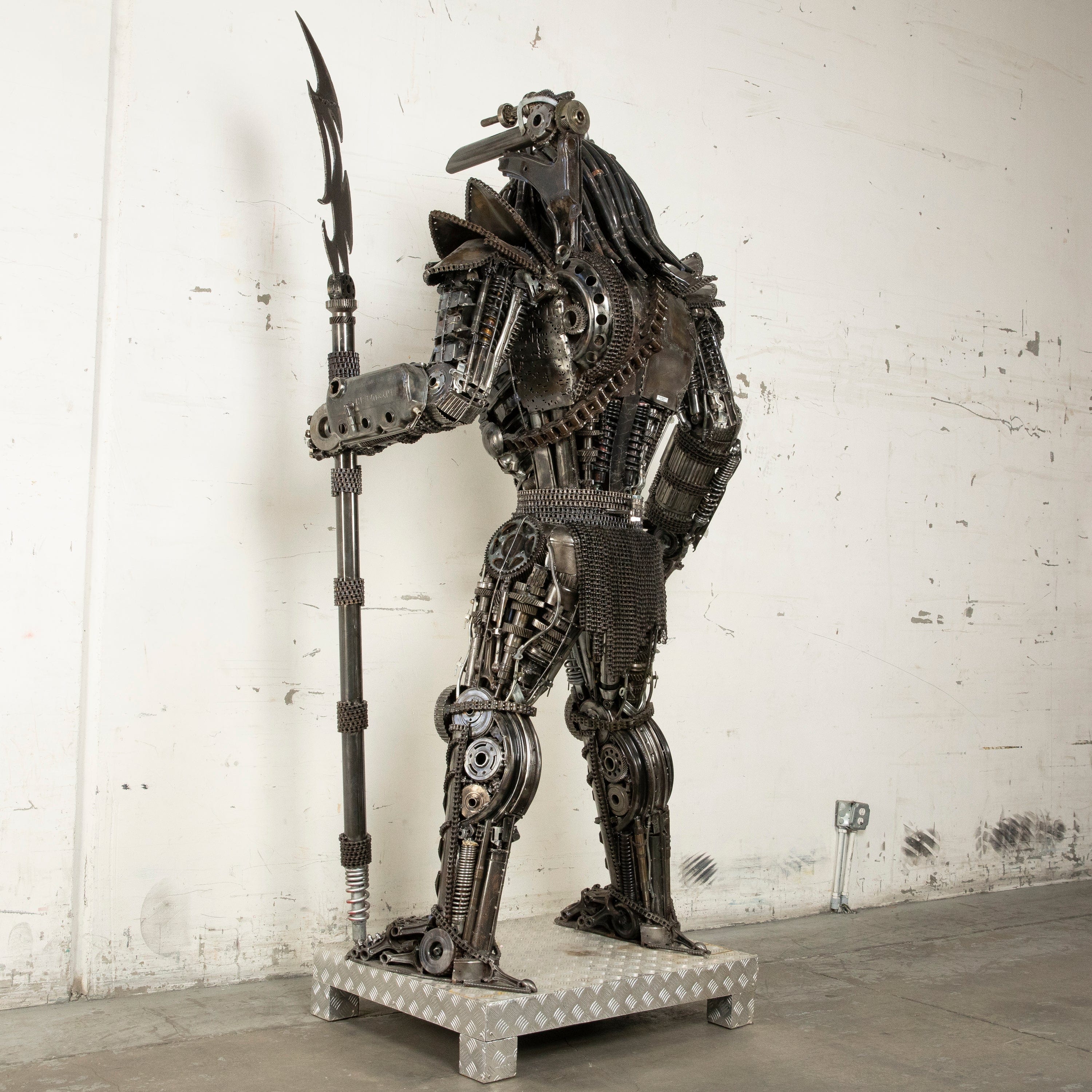 Kalifano Recycled Metal Art 91" Predator Inspired Recycled Metal Art Sculpture RMS-PRED230-S10