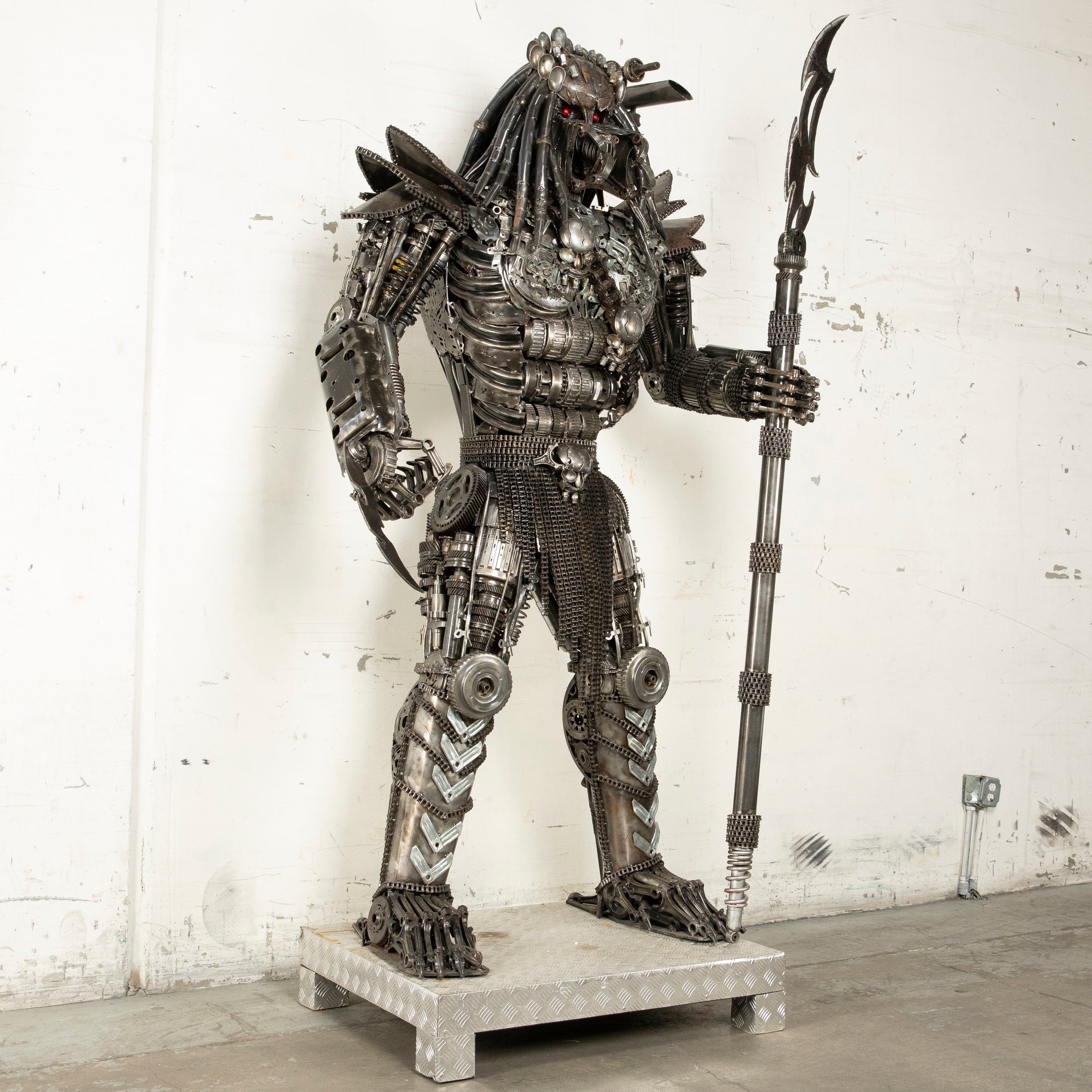 Kalifano Recycled Metal Art 91" Predator Inspired Recycled Metal Art Sculpture RMS-PRED230-S10