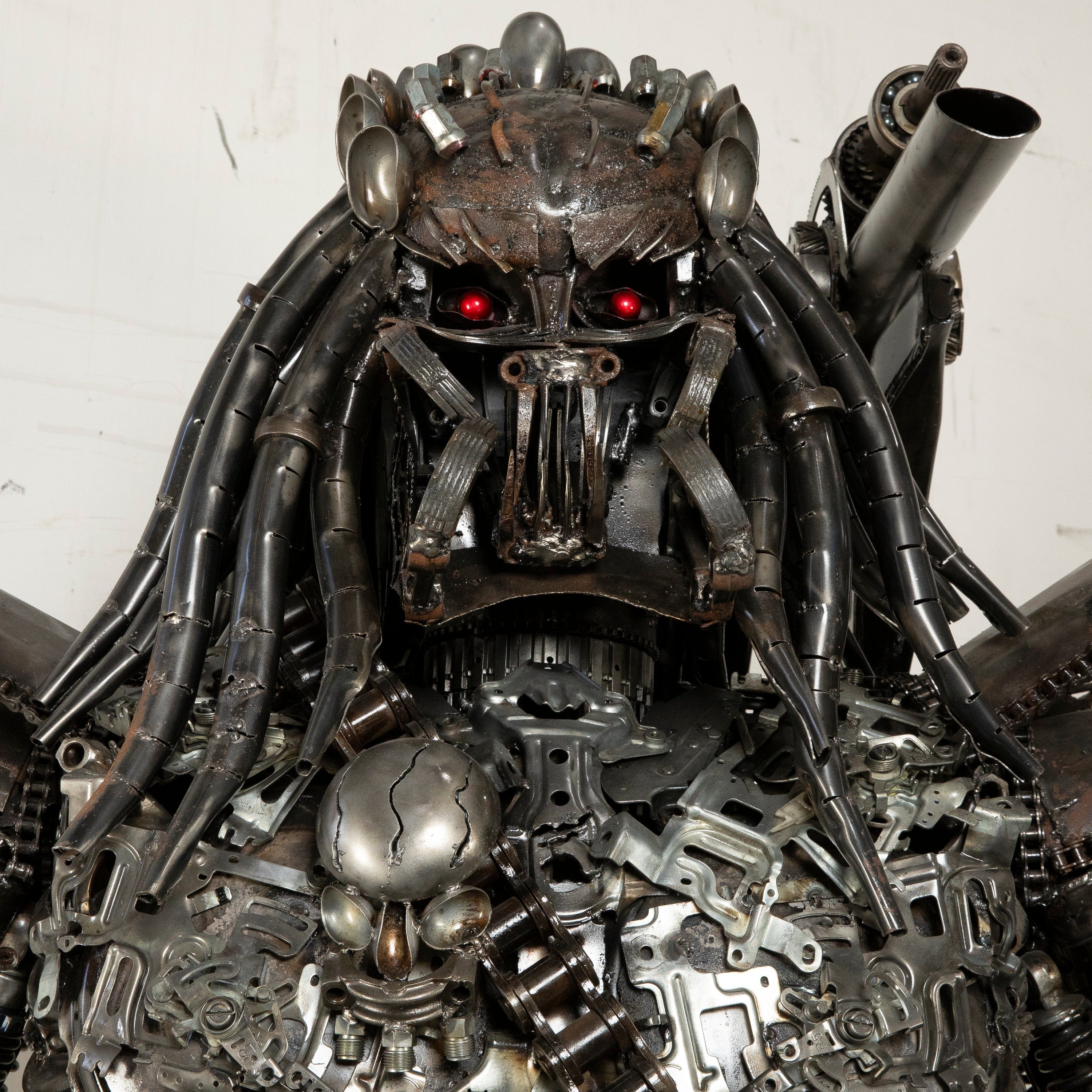 Kalifano Recycled Metal Art 91" Predator Inspired Recycled Metal Art Sculpture RMS-PRED230-S10