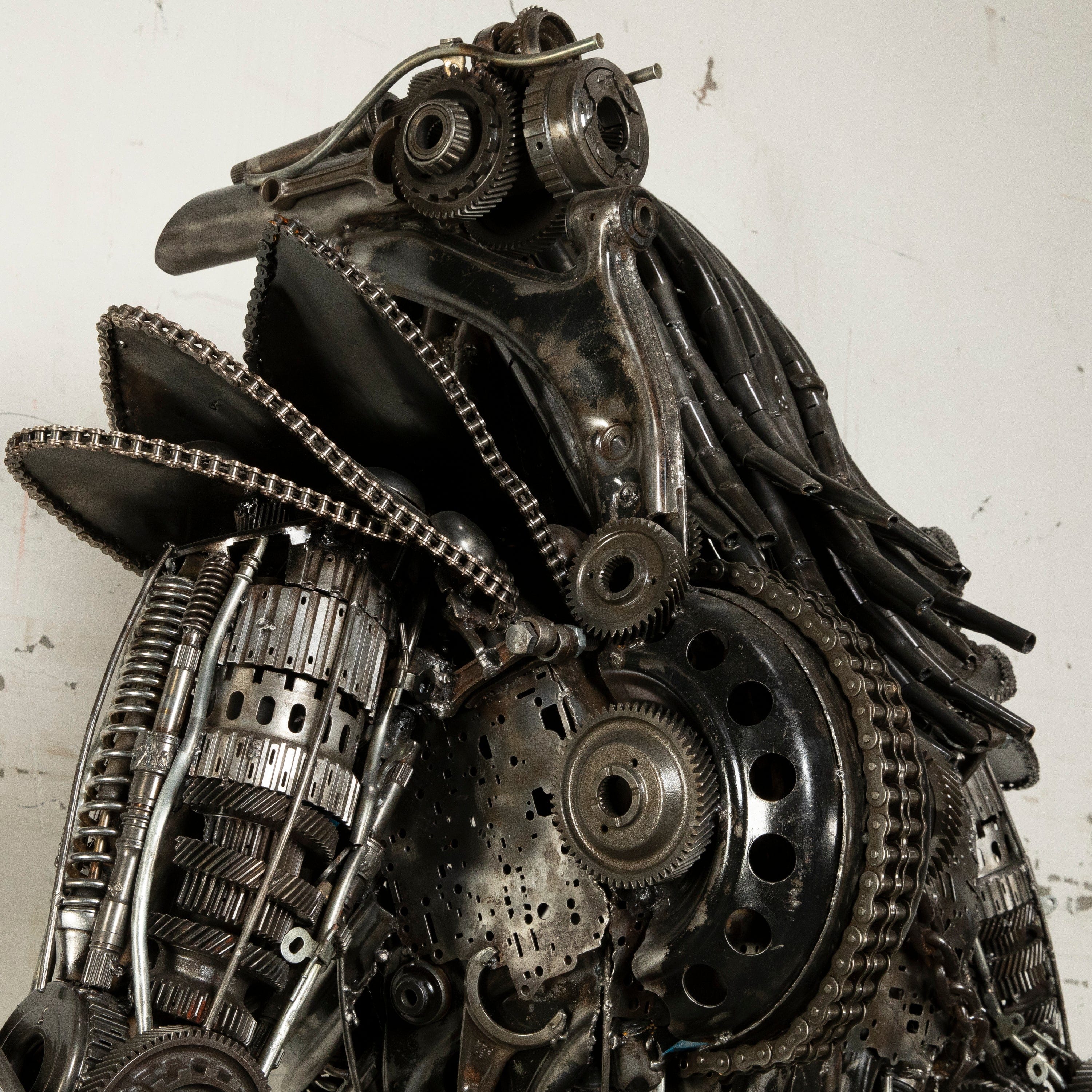 Kalifano Recycled Metal Art 91" Predator Inspired Recycled Metal Art Sculpture RMS-PRED230-S19