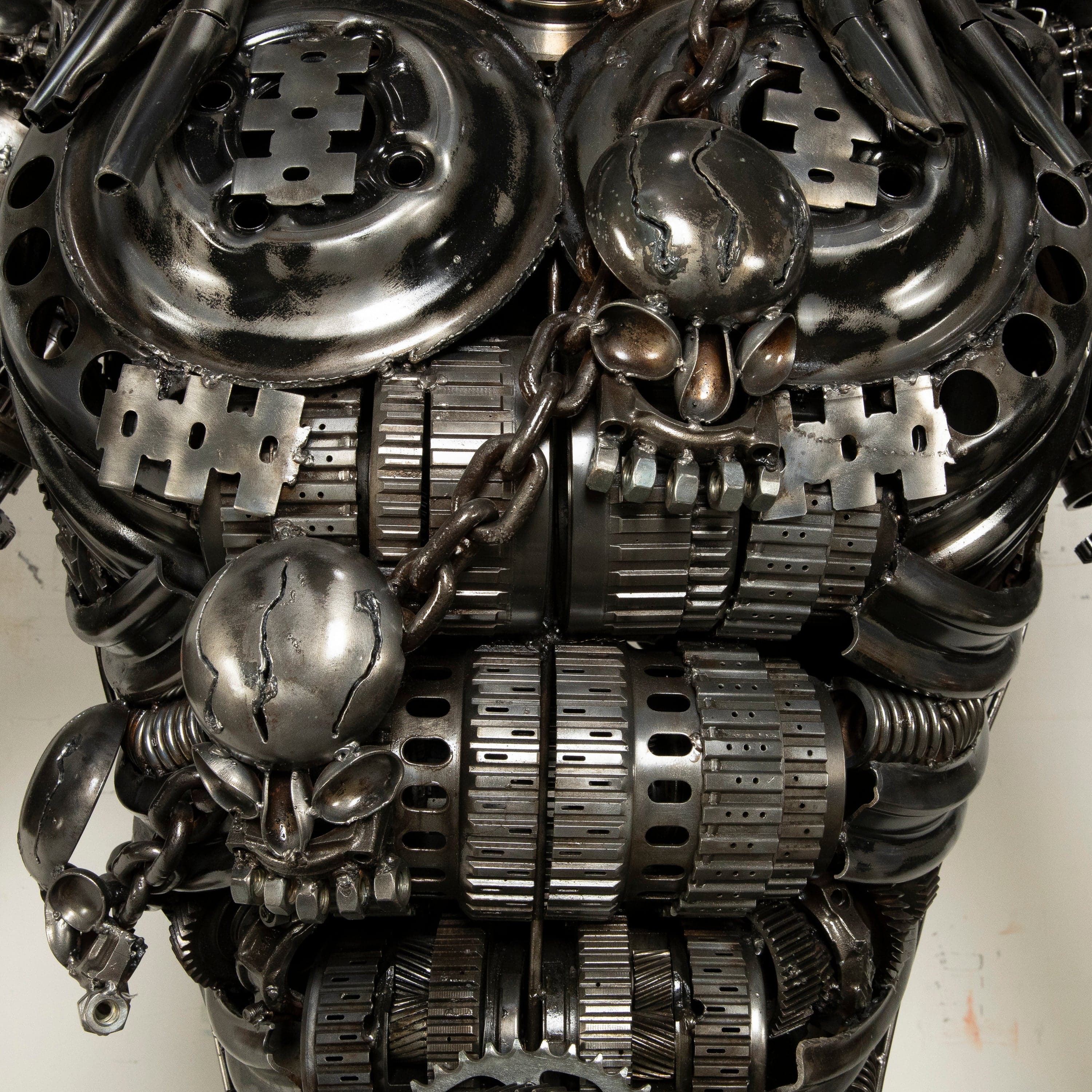 Kalifano Recycled Metal Art 91" Predator Inspired Recycled Metal Art Sculpture RMS-PRED230-S19