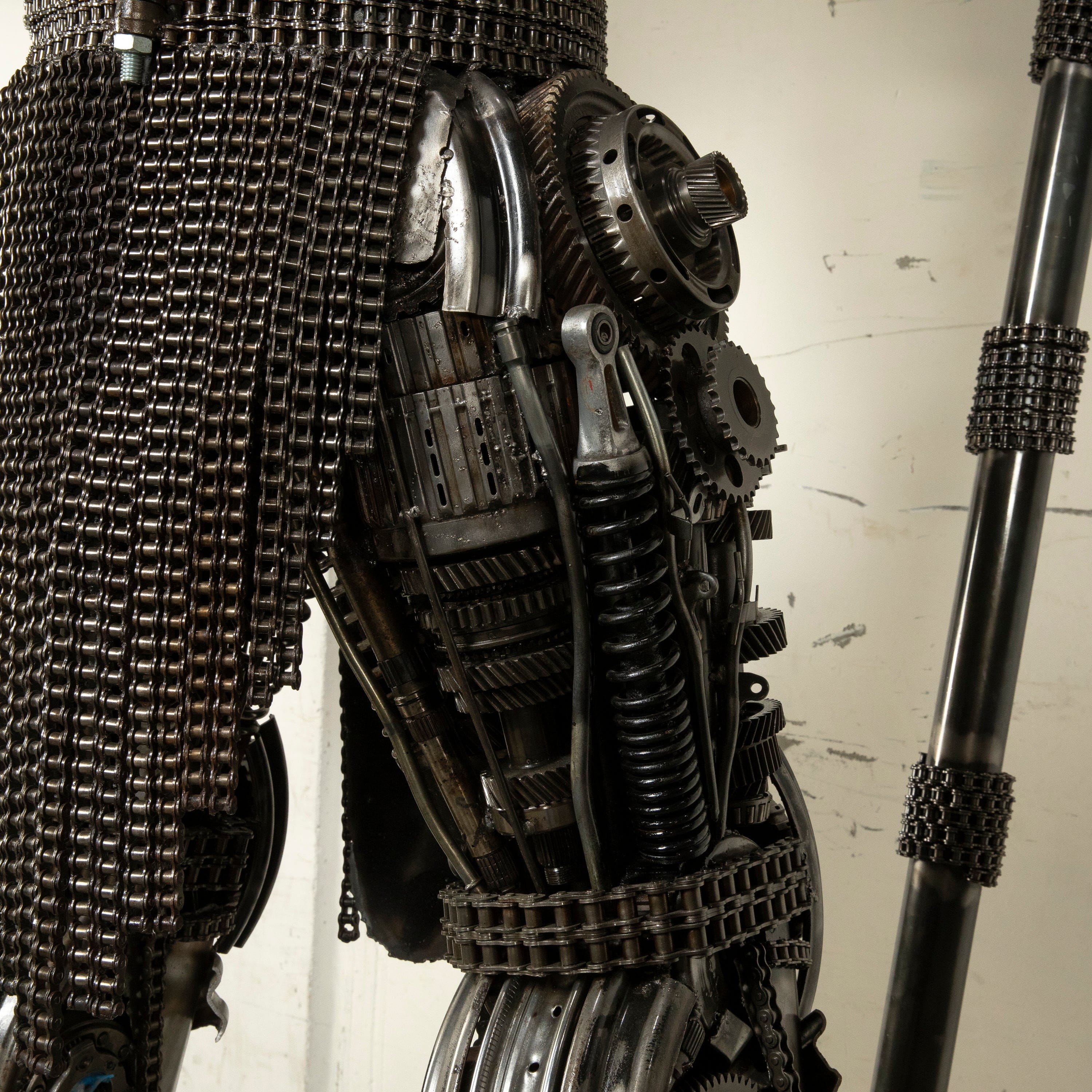 Kalifano Recycled Metal Art 91" Predator Inspired Recycled Metal Art Sculpture RMS-PRED230-S19