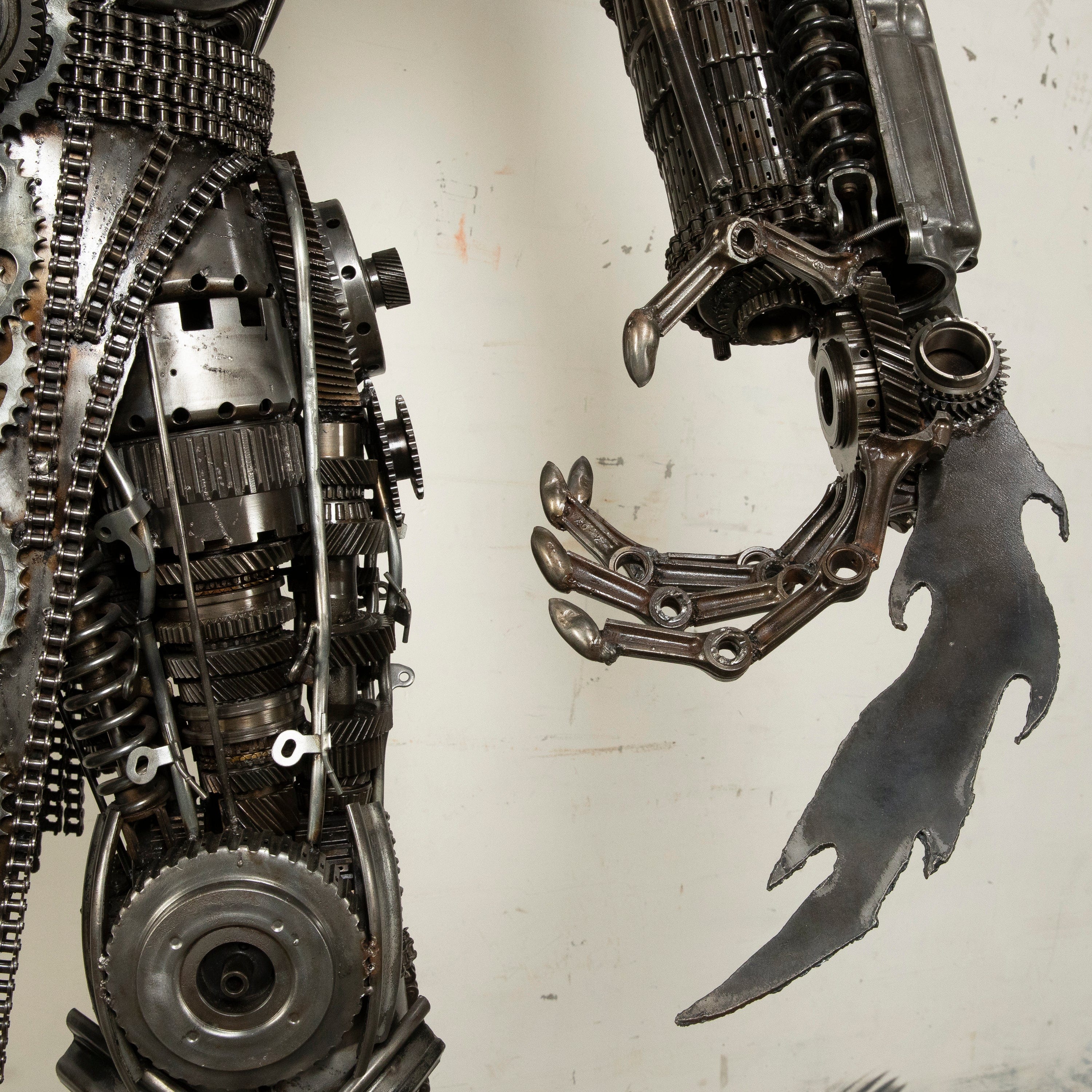 Kalifano Recycled Metal Art 91" Predator Inspired Recycled Metal Art Sculpture RMS-PRED230-S19