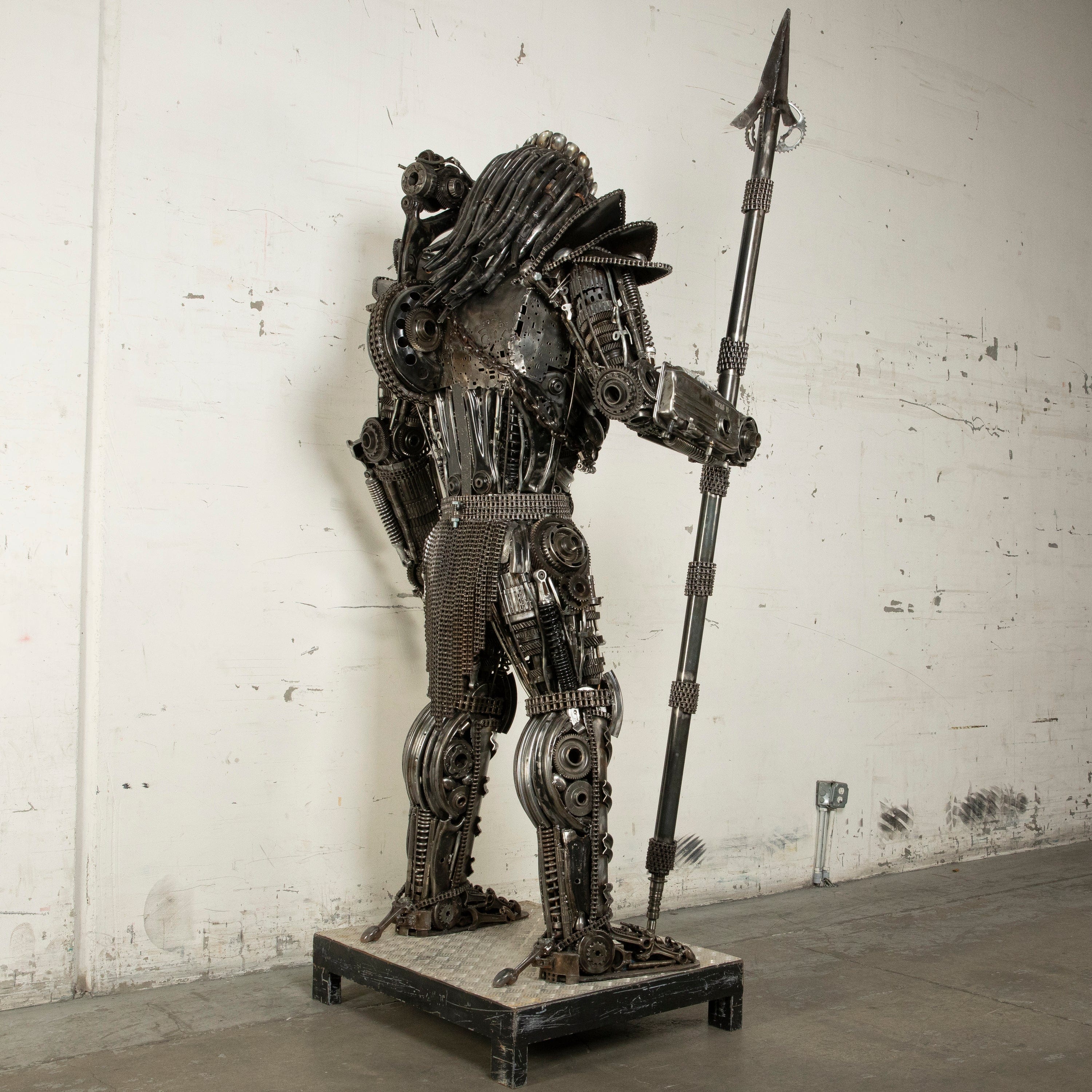 Kalifano Recycled Metal Art 91" Predator Inspired Recycled Metal Art Sculpture RMS-PRED230-S19