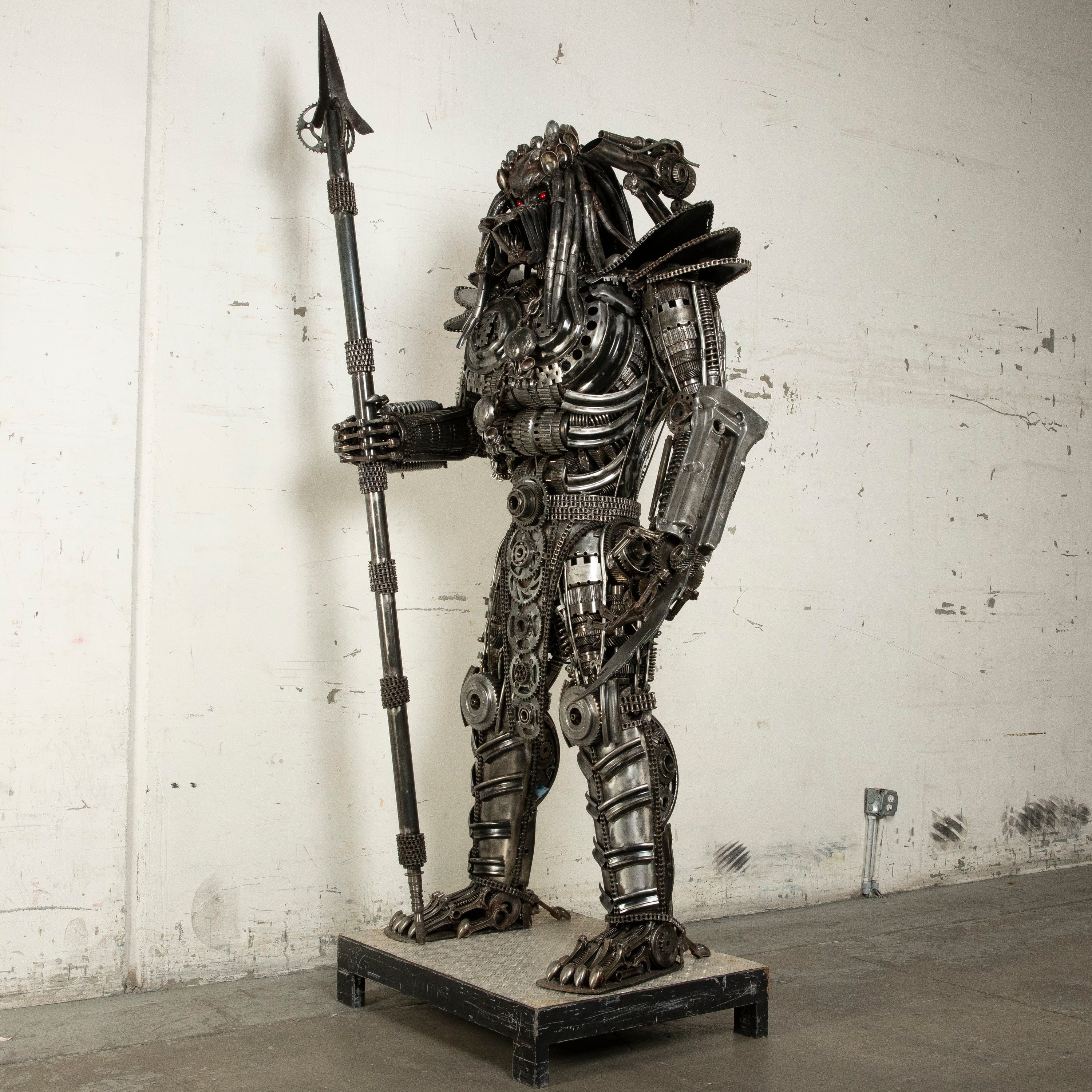 Kalifano Recycled Metal Art 91" Predator Inspired Recycled Metal Art Sculpture RMS-PRED230-S19