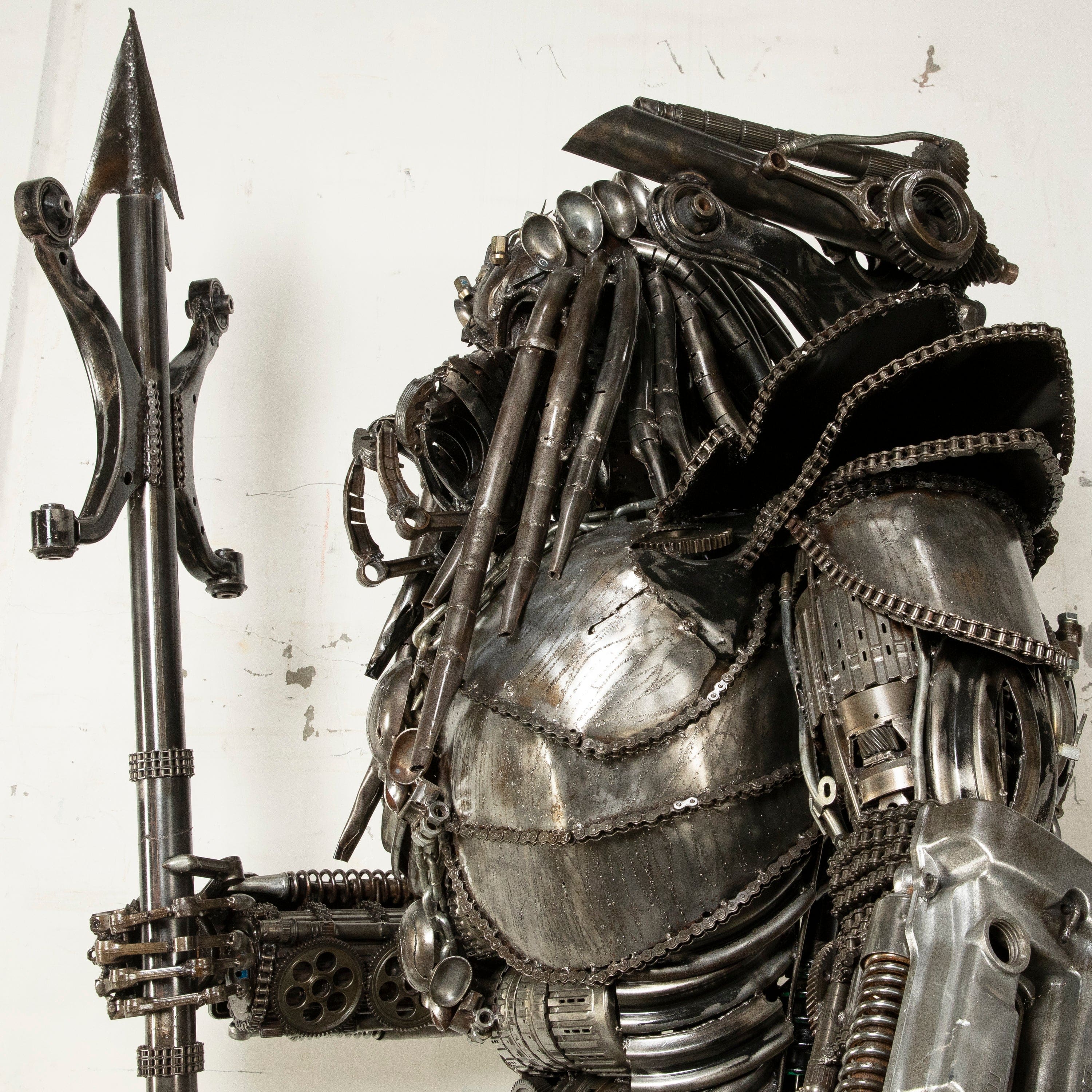 Kalifano Recycled Metal Art 91" Predator Inspired Recycled Metal Art Sculpture RMS-PRED230-S21