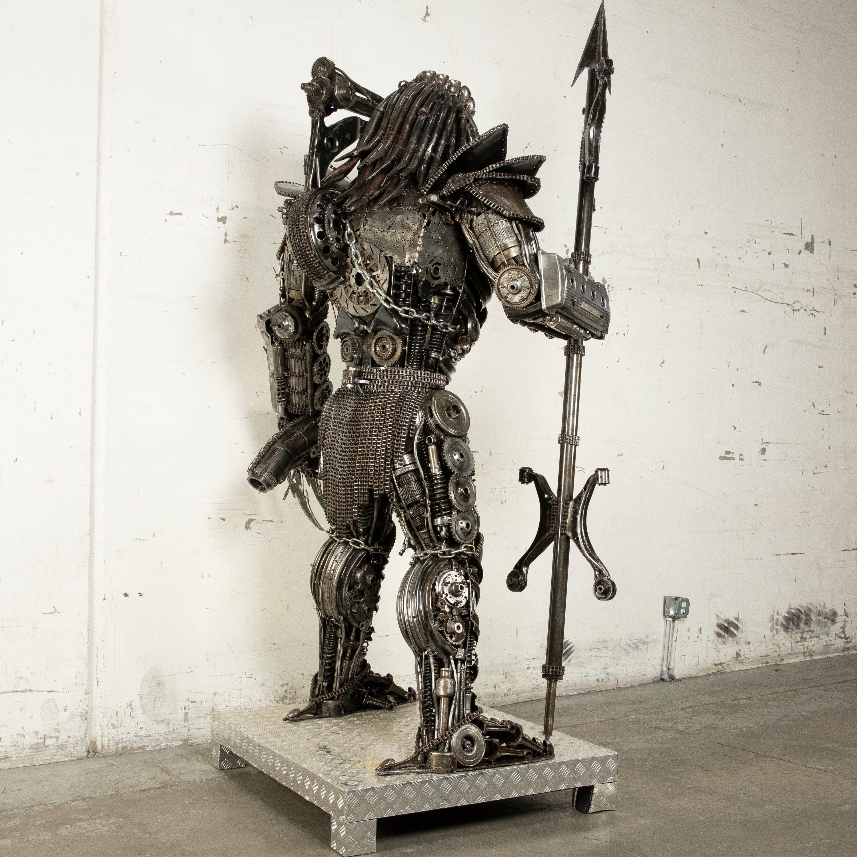 Kalifano Recycled Metal Art 91" Predator Inspired Recycled Metal Art Sculpture RMS-PRED230-S21