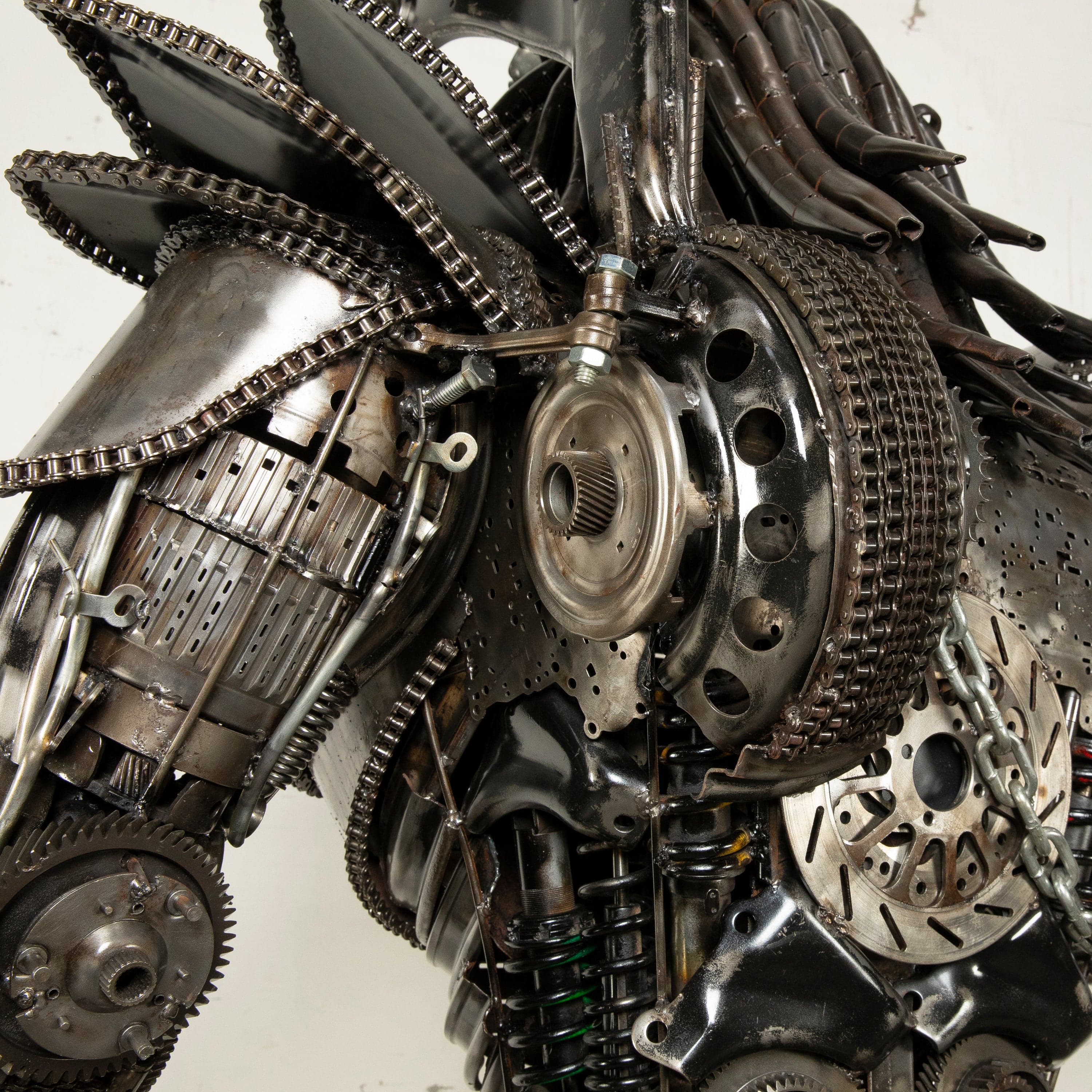 Kalifano Recycled Metal Art 91" Predator Inspired Recycled Metal Art Sculpture RMS-PRED230-S21