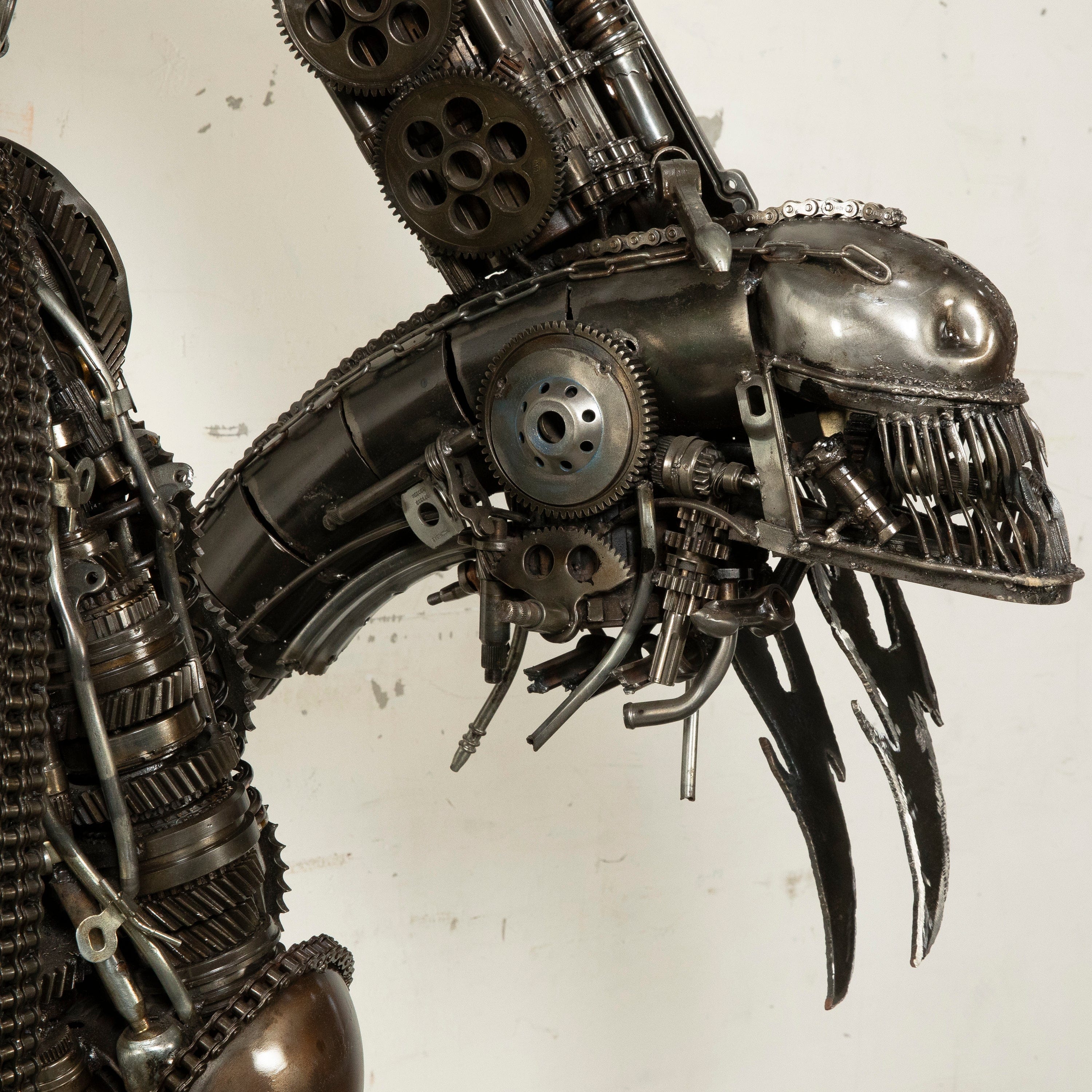 Kalifano Recycled Metal Art 91" Predator Inspired Recycled Metal Art Sculpture RMS-PRED230-S21