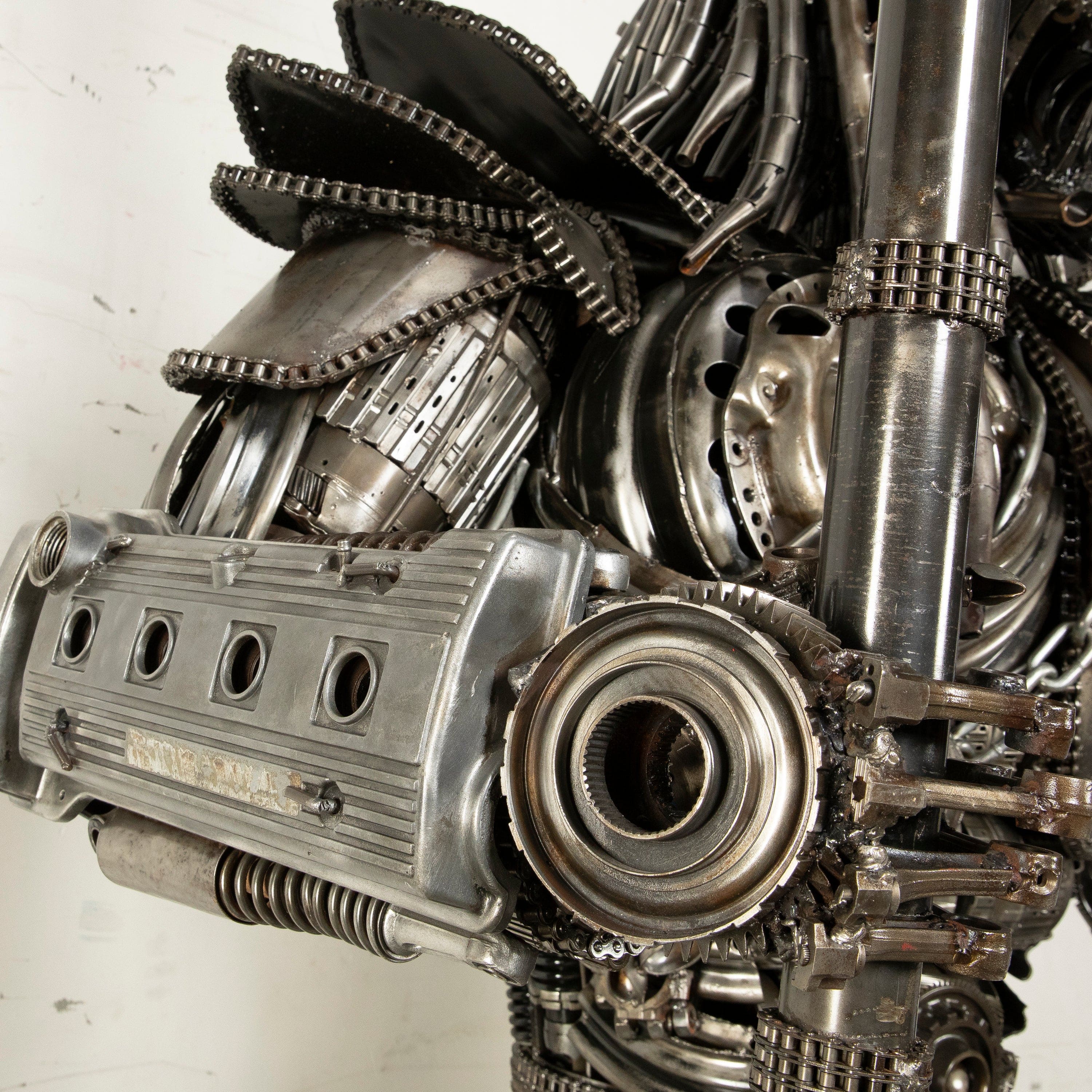 Kalifano Recycled Metal Art 91" Predator Inspired Recycled Metal Art Sculpture RMS-PRED230-S21