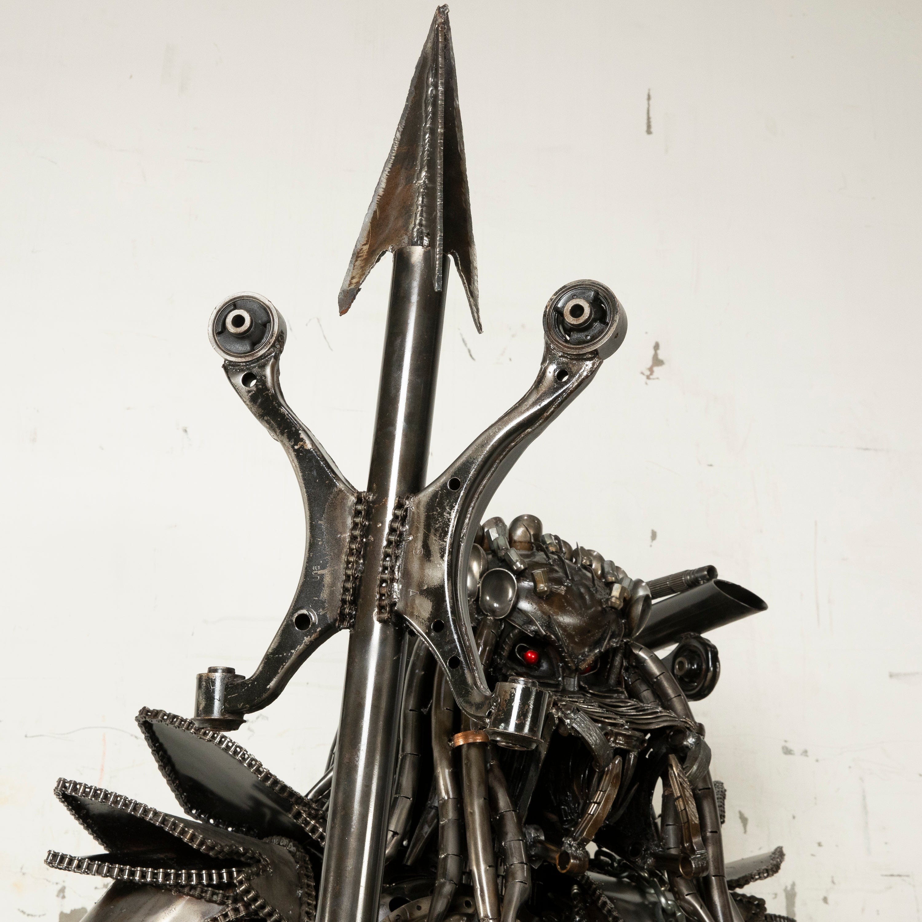 Kalifano Recycled Metal Art 91" Predator Inspired Recycled Metal Art Sculpture RMS-PRED230-S21