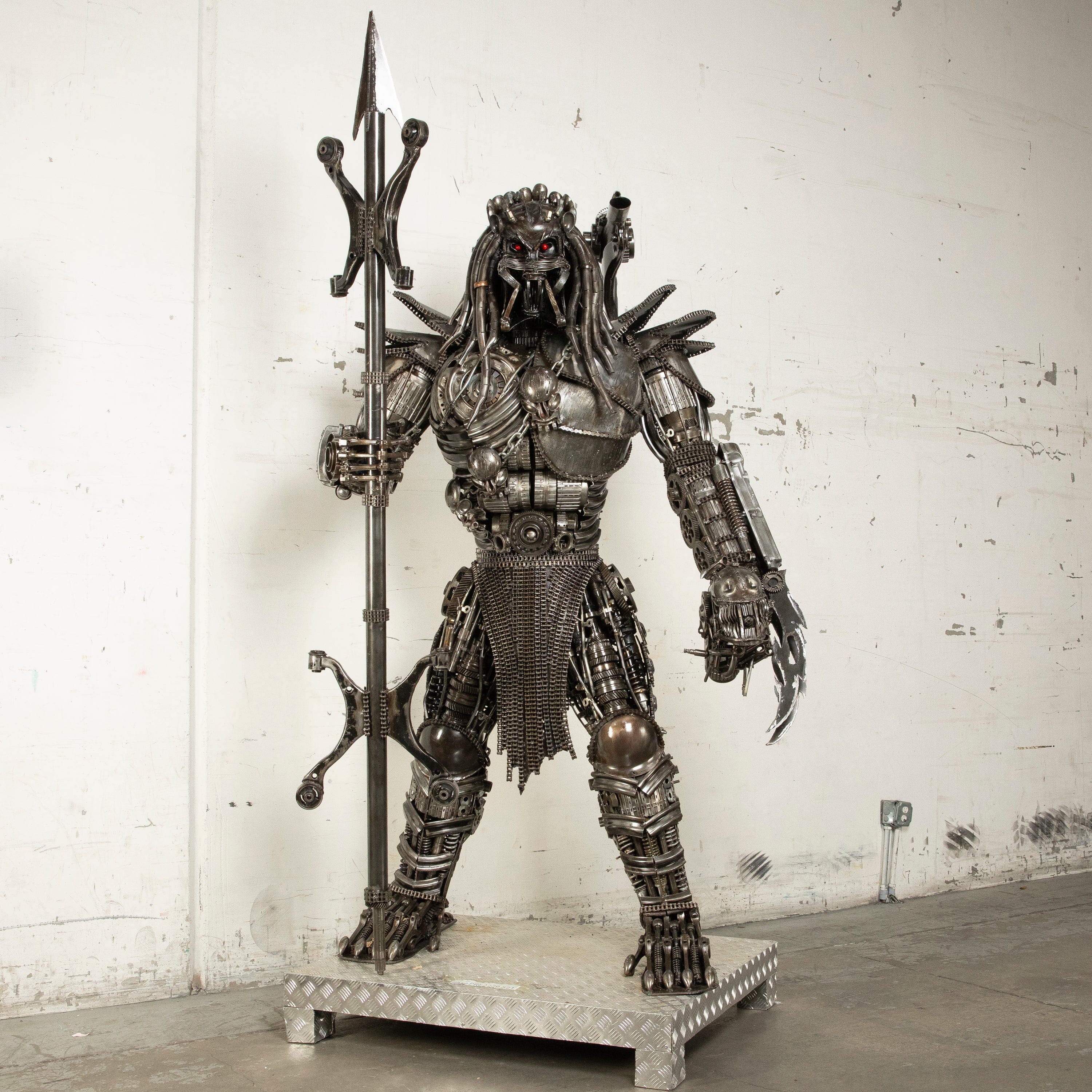 Kalifano Recycled Metal Art 91" Predator Inspired Recycled Metal Art Sculpture RMS-PRED230-S21