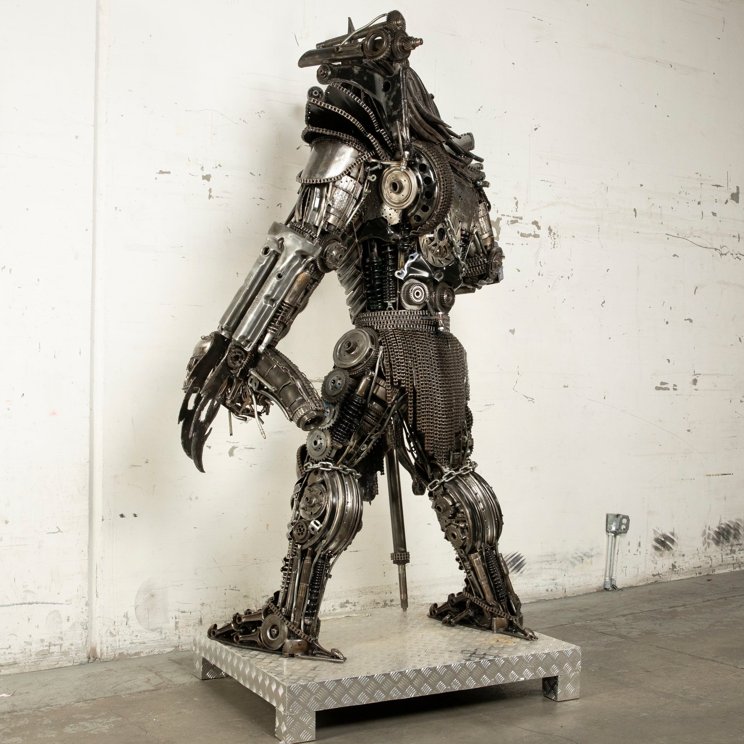Kalifano Recycled Metal Art 91" Predator Inspired Recycled Metal Art Sculpture RMS-PRED230-S21