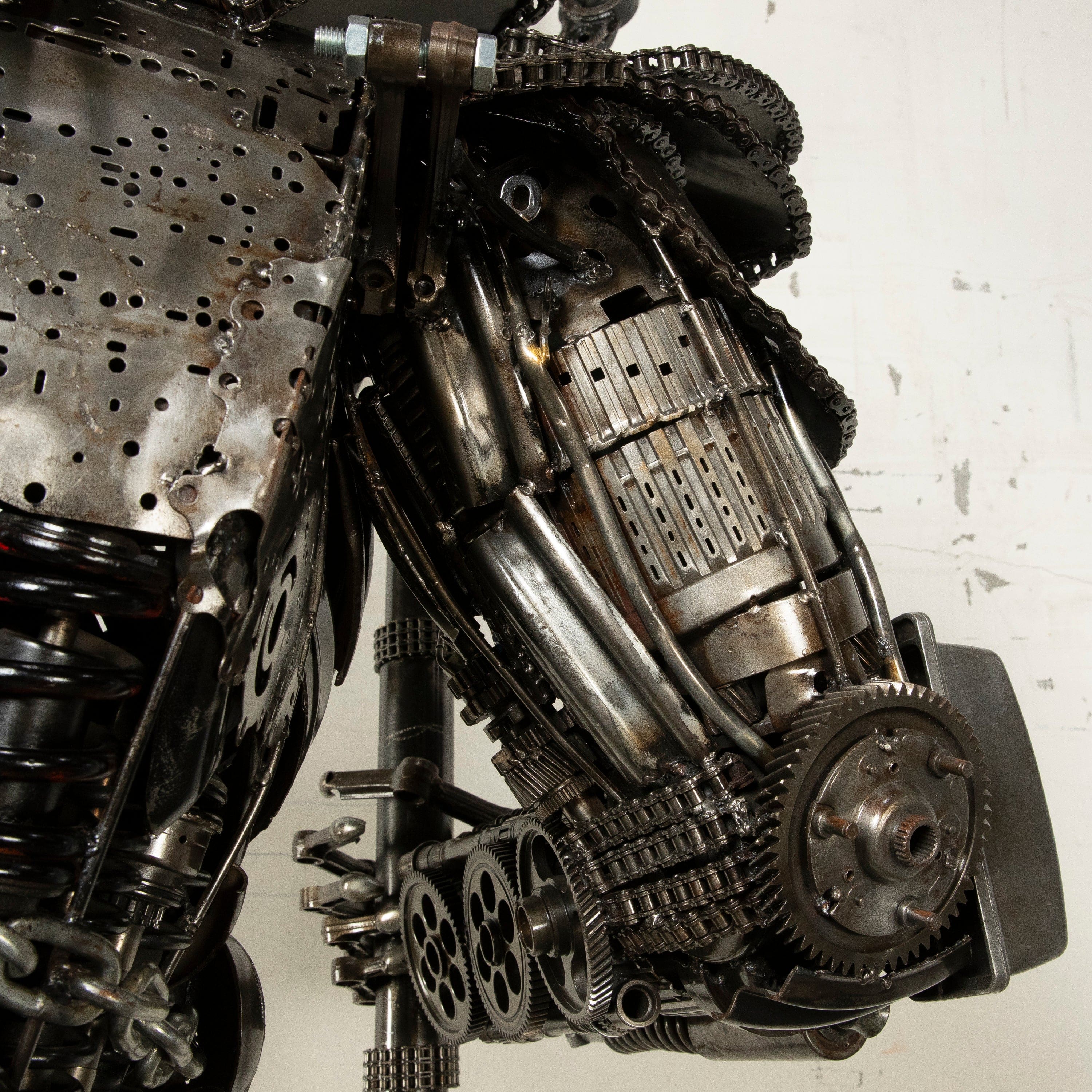 Kalifano Recycled Metal Art 91" Predator Inspired Recycled Metal Art Sculpture RMS-PRED230-S21