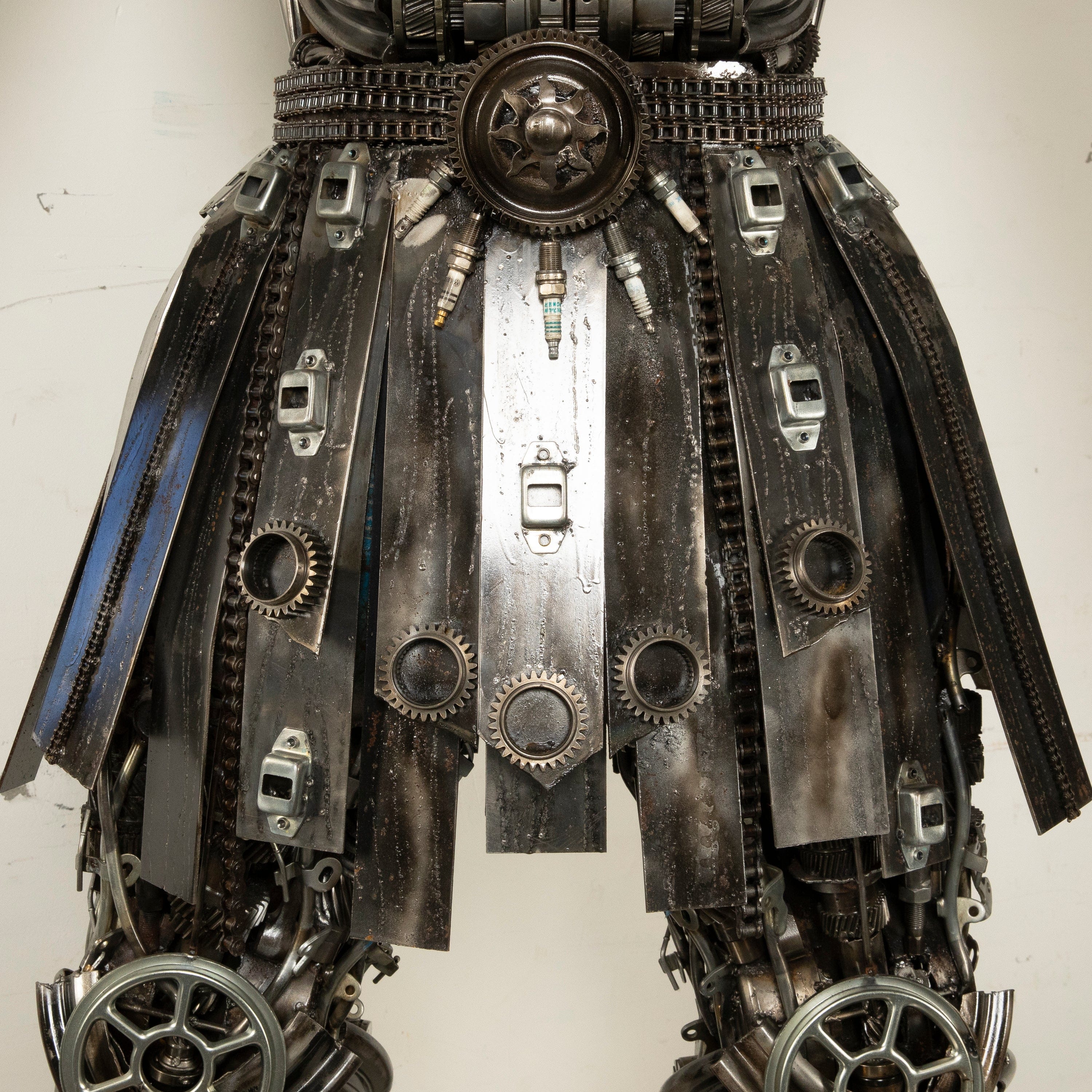 Kalifano Recycled Metal Art 91" Spartan Recycled Metal Art Sculpture RMS-SP230-S01