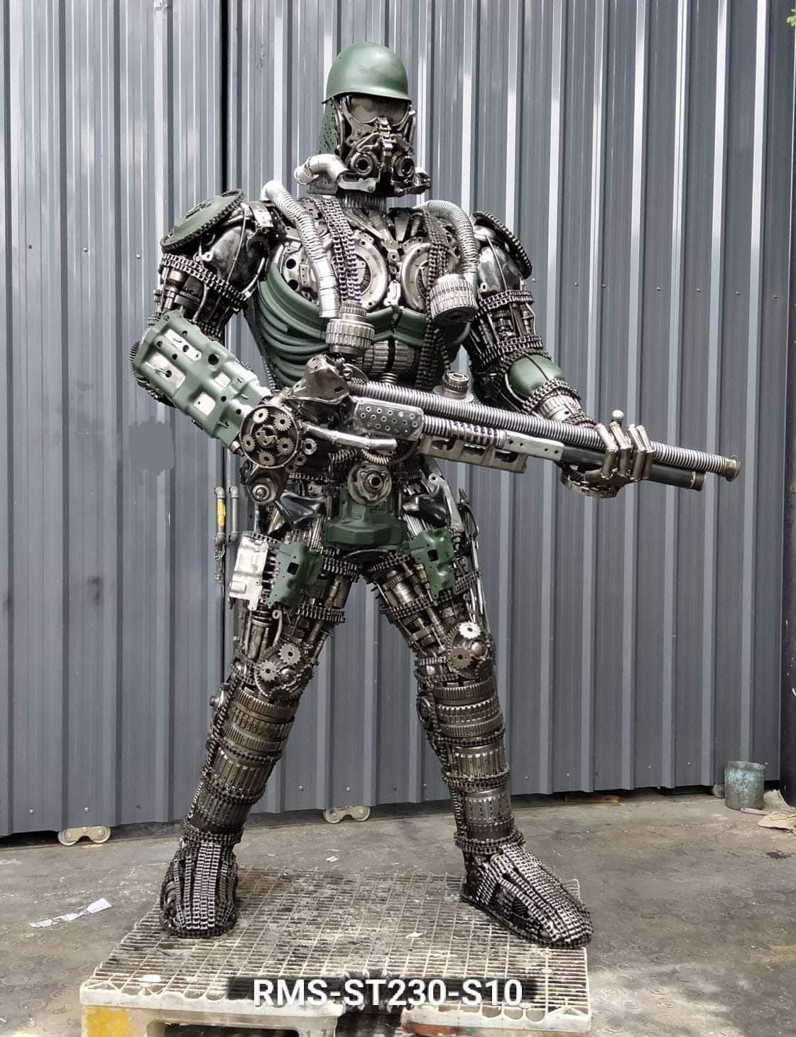 Kalifano Recycled Metal Art 91" Storm Trooper Inspired Recycled Metal Art Sculpture RMS-ST230-S10