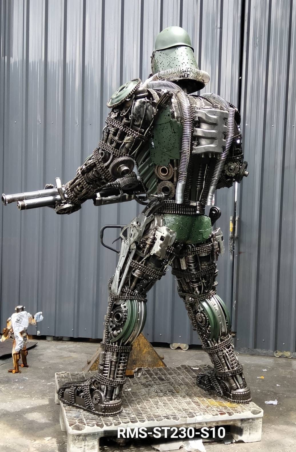 Kalifano Recycled Metal Art 91" Storm Trooper Inspired Recycled Metal Art Sculpture RMS-ST230-S10