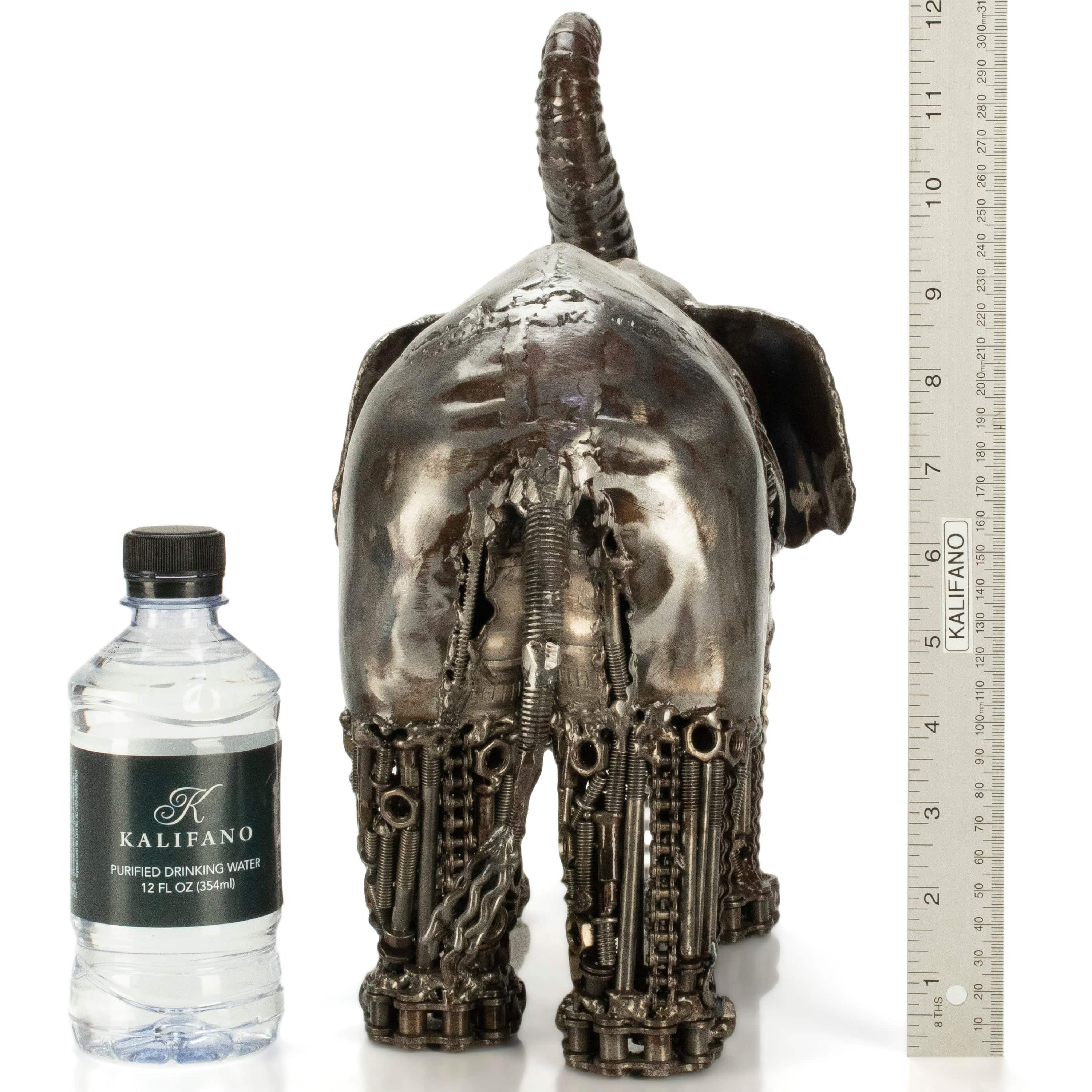 KALIFANO Recycled Metal Art Elephant Inspired Recycled Metal Art Sculpture RMS-3000ELE-PK
