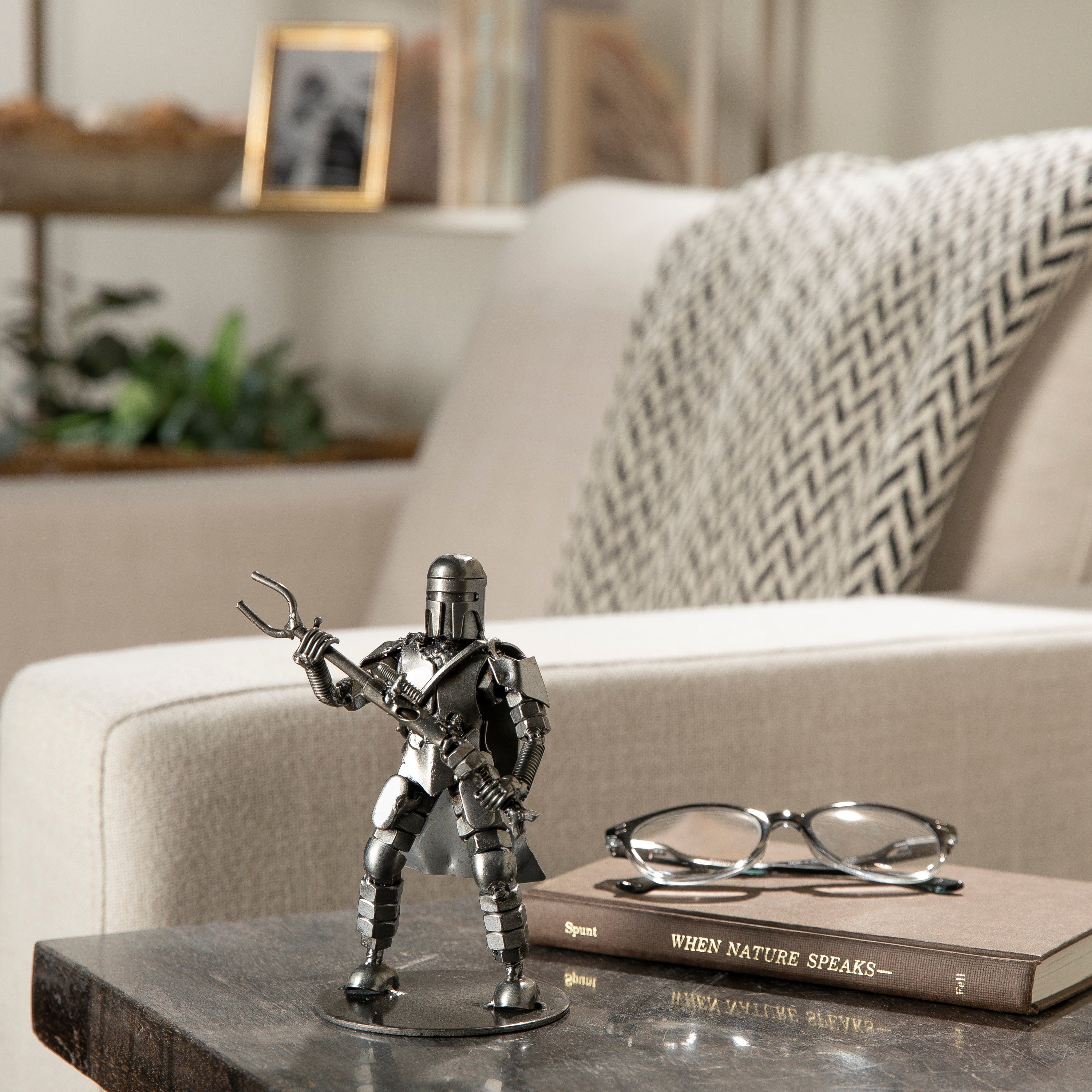 Kalifano Recycled Metal Art Manadlorian Inspired Recycled Metal Sculpture RMS-300MD-N