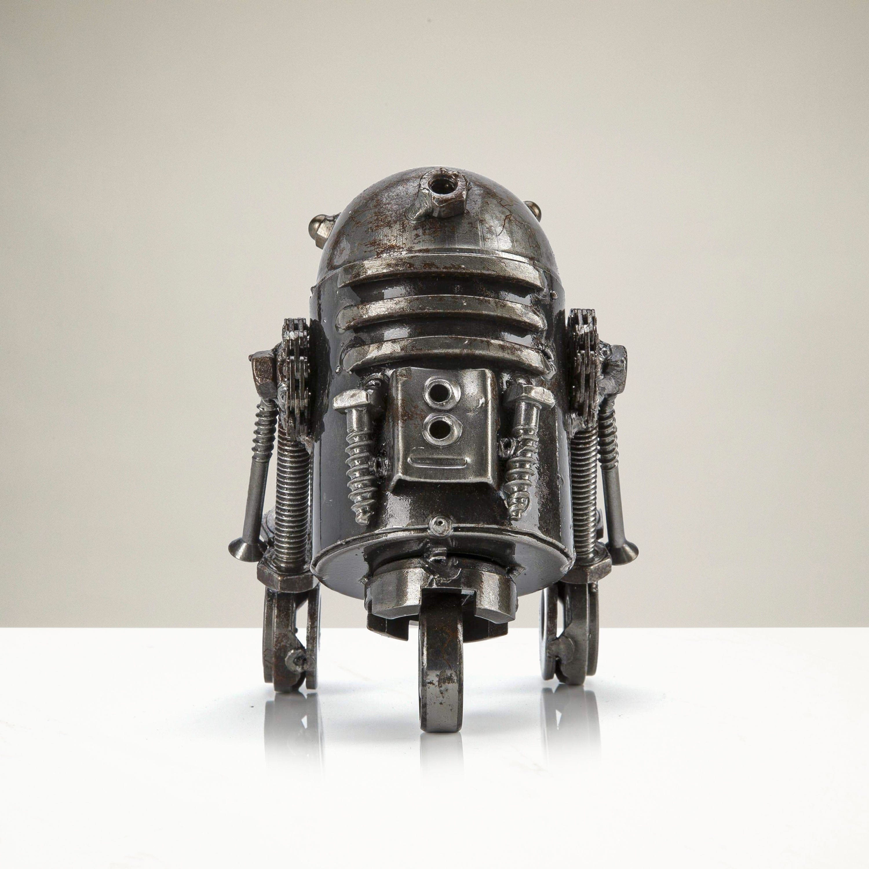 Kalifano Recycled Metal Art R2D2 Inspired Recycled Metal Sculpture RMS-250R2-N