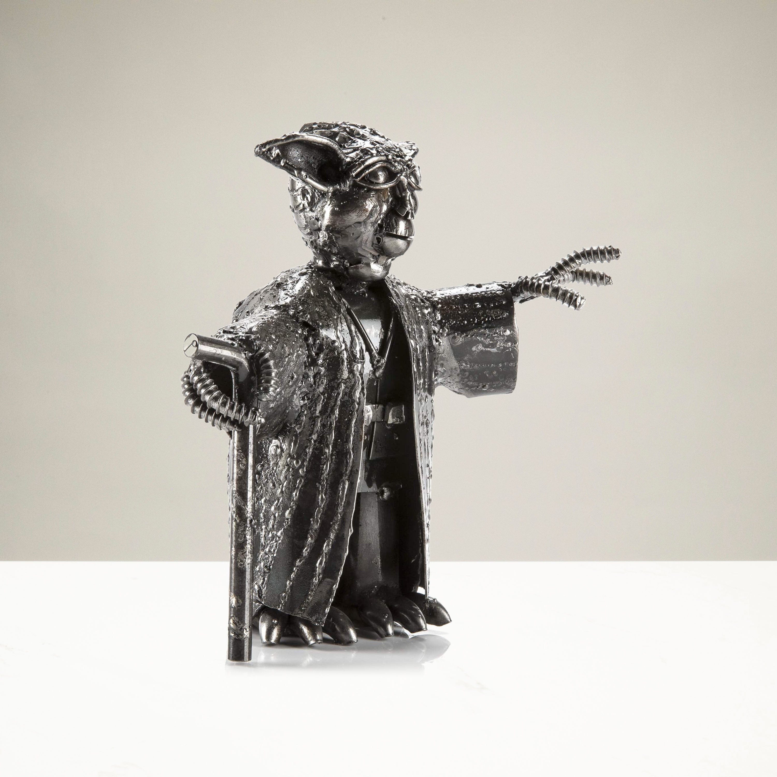 Kalifano Recycled Metal Art Yoda Inspired Recycled Metal Sculpture RMS-600Y-N