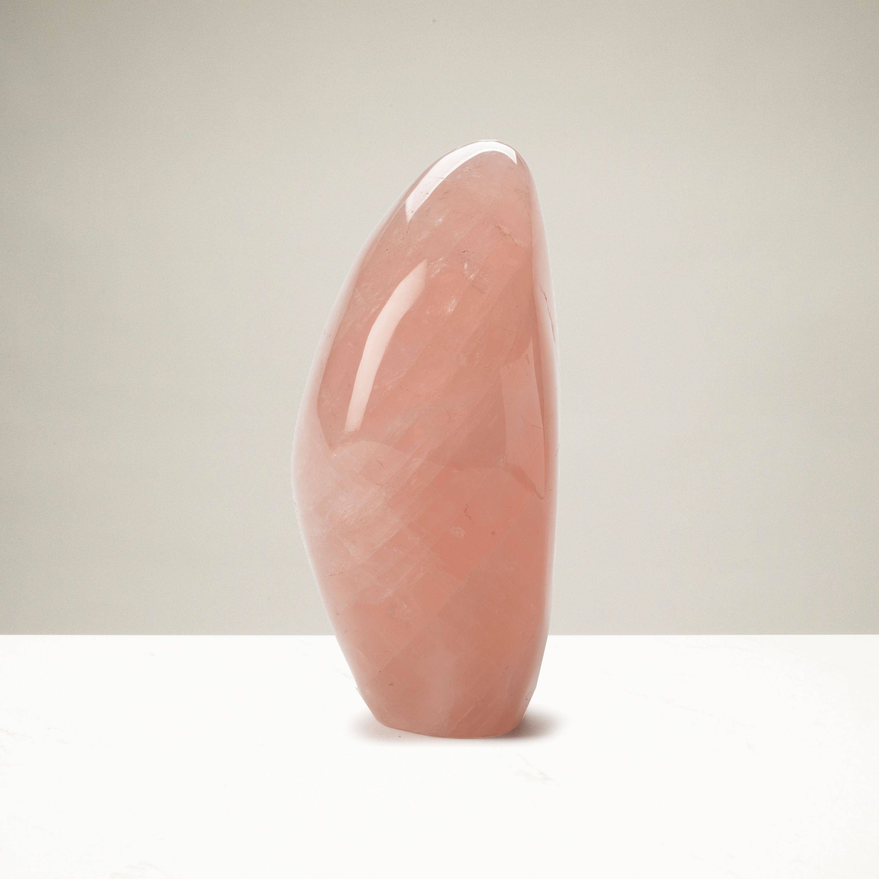 Kalifano Rose Quartz Natural Rose Quartz Freefrom Carving from Madagascar -5.5" RQ400.004
