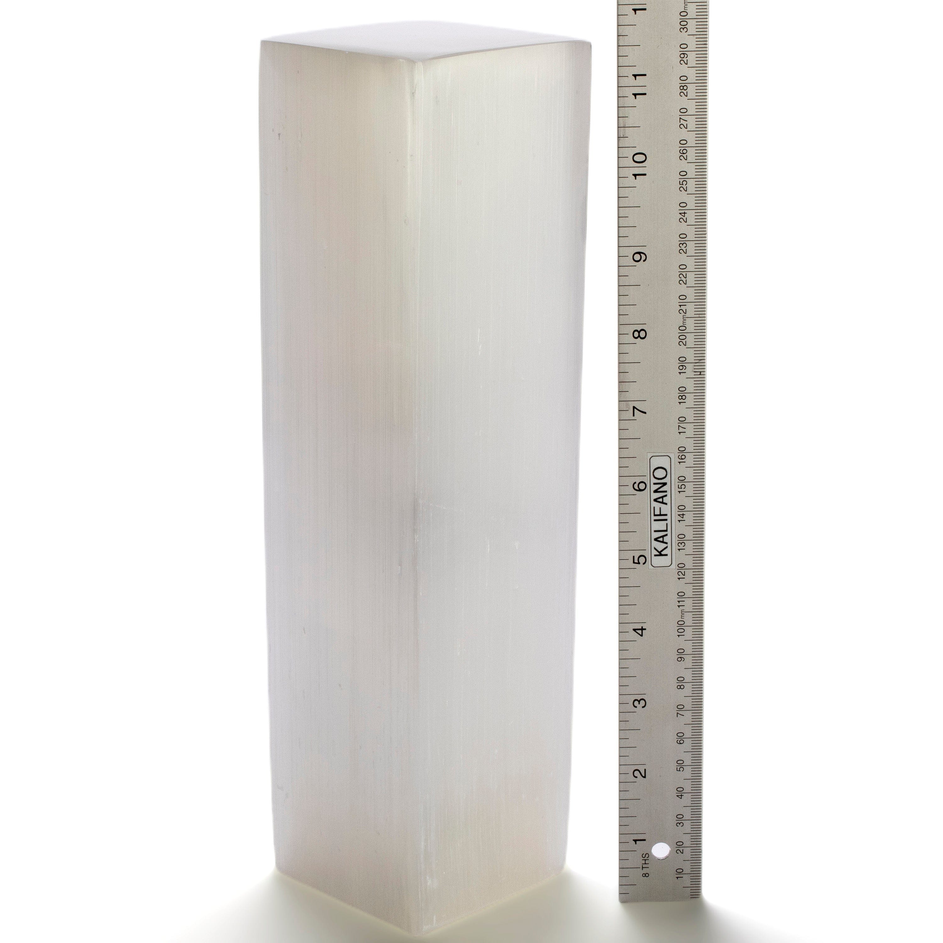 Kalifano Selenite Square Selenite Lamp from Morocco - 12" SL500-30
