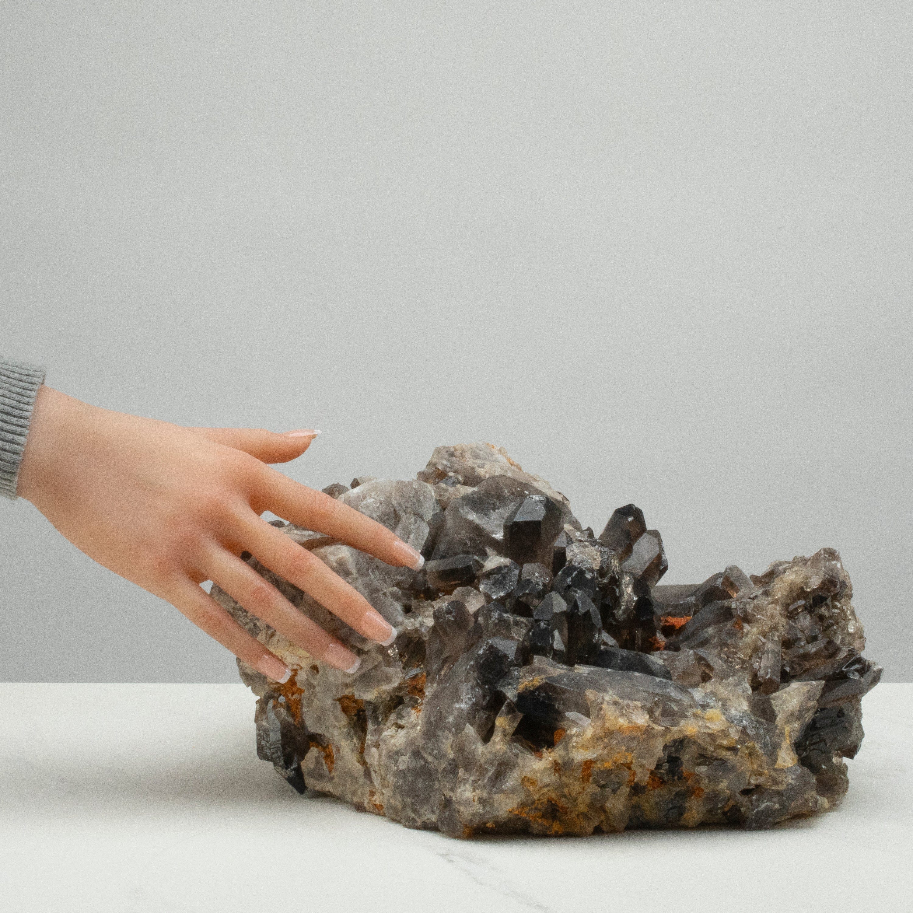 Kalifano Smoky Quartz Smoky Quartz Cluster from Brazil - 14" / 25.8 lbs SQ5000.002