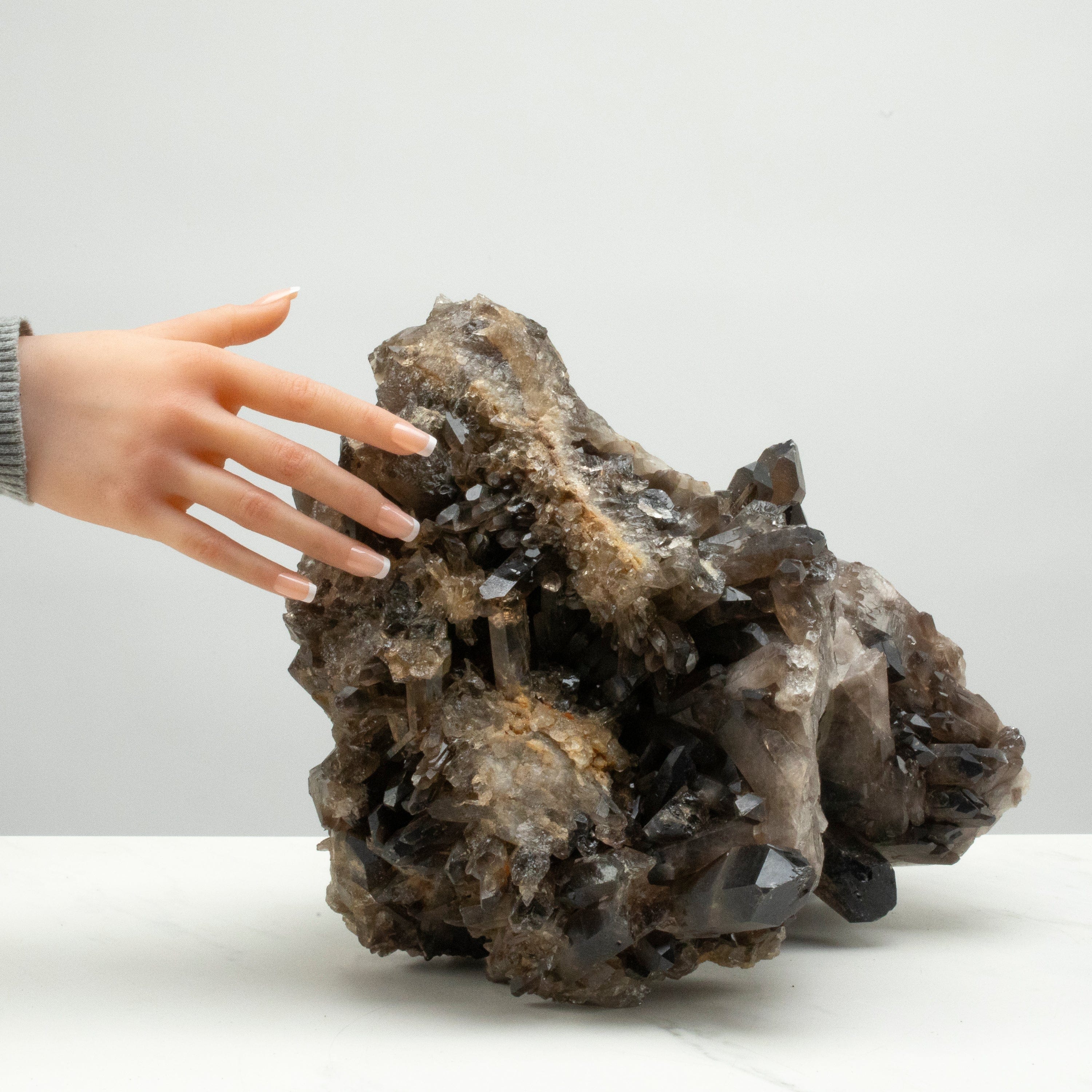 Kalifano Smoky Quartz Smoky Quartz Cluster from Brazil - 14" / 30.9 lbs SQ7800.003