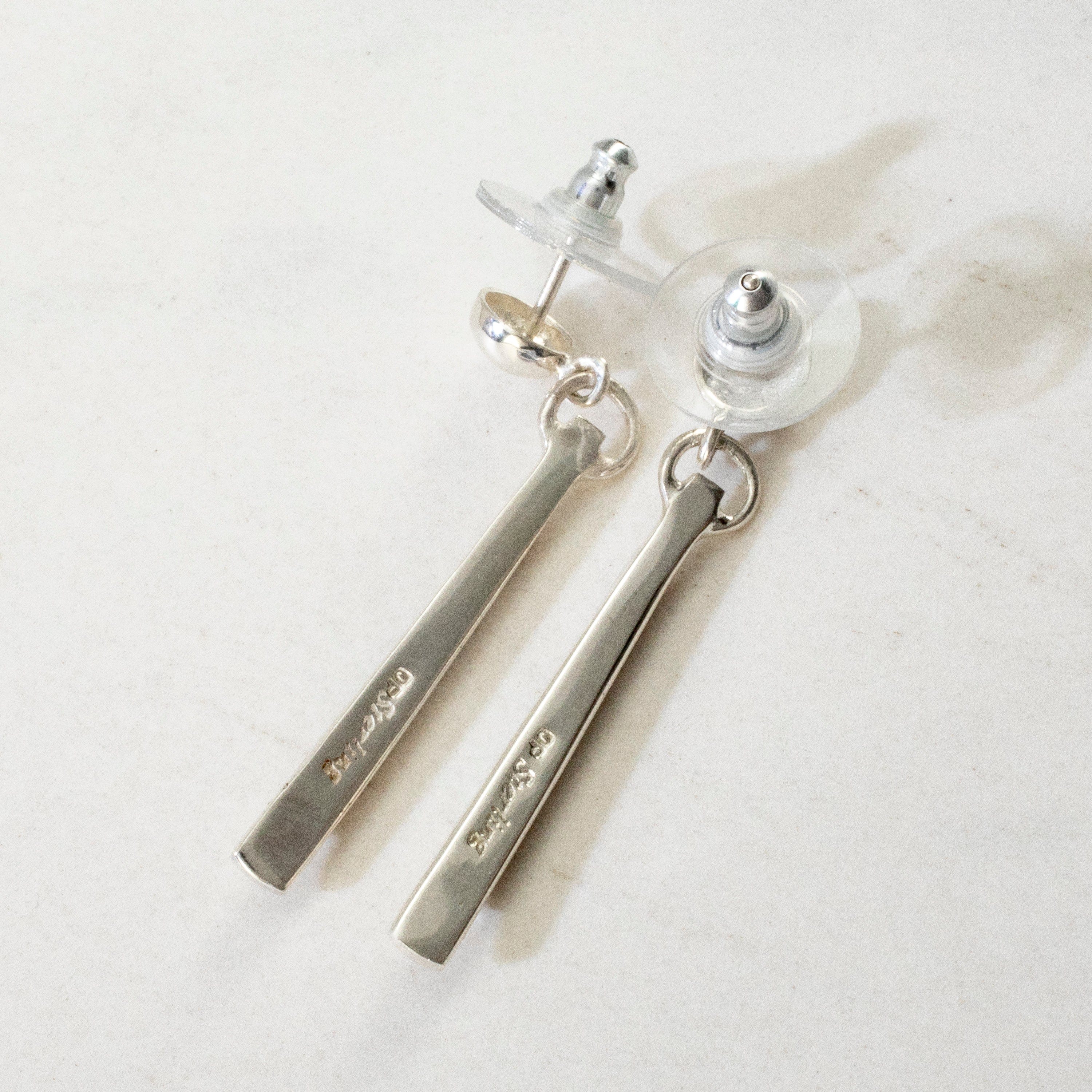 Kalifano Southwest Silver Jewelry Multi Gem Dangle USA Handmade 925 Sterling Silver Earrings with Stud Backing NME.0456.MT