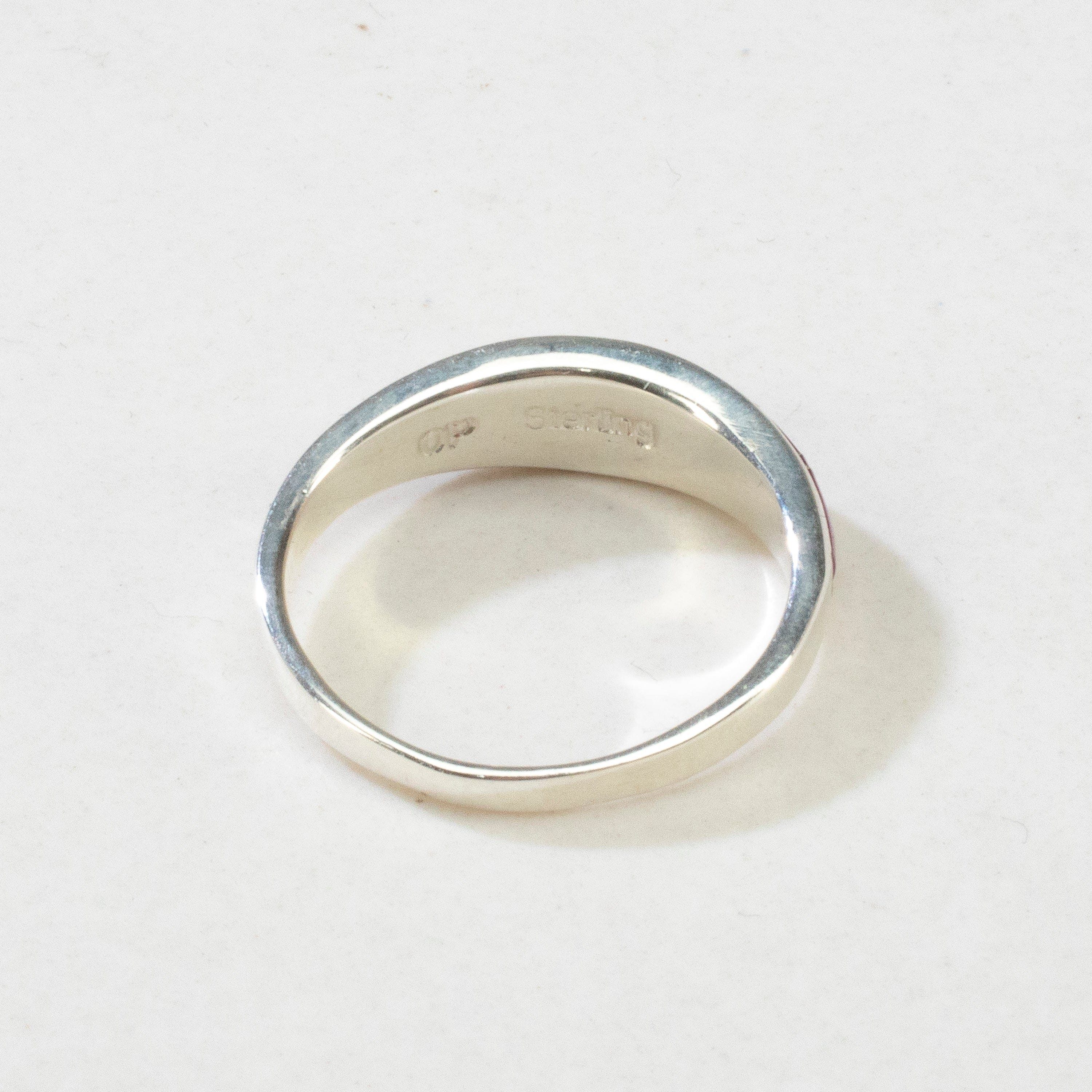 Kalifano Southwest Silver Jewelry Sugilite 925 Sterling Silver Ring USA Handmade with Laboratory Opal Accent