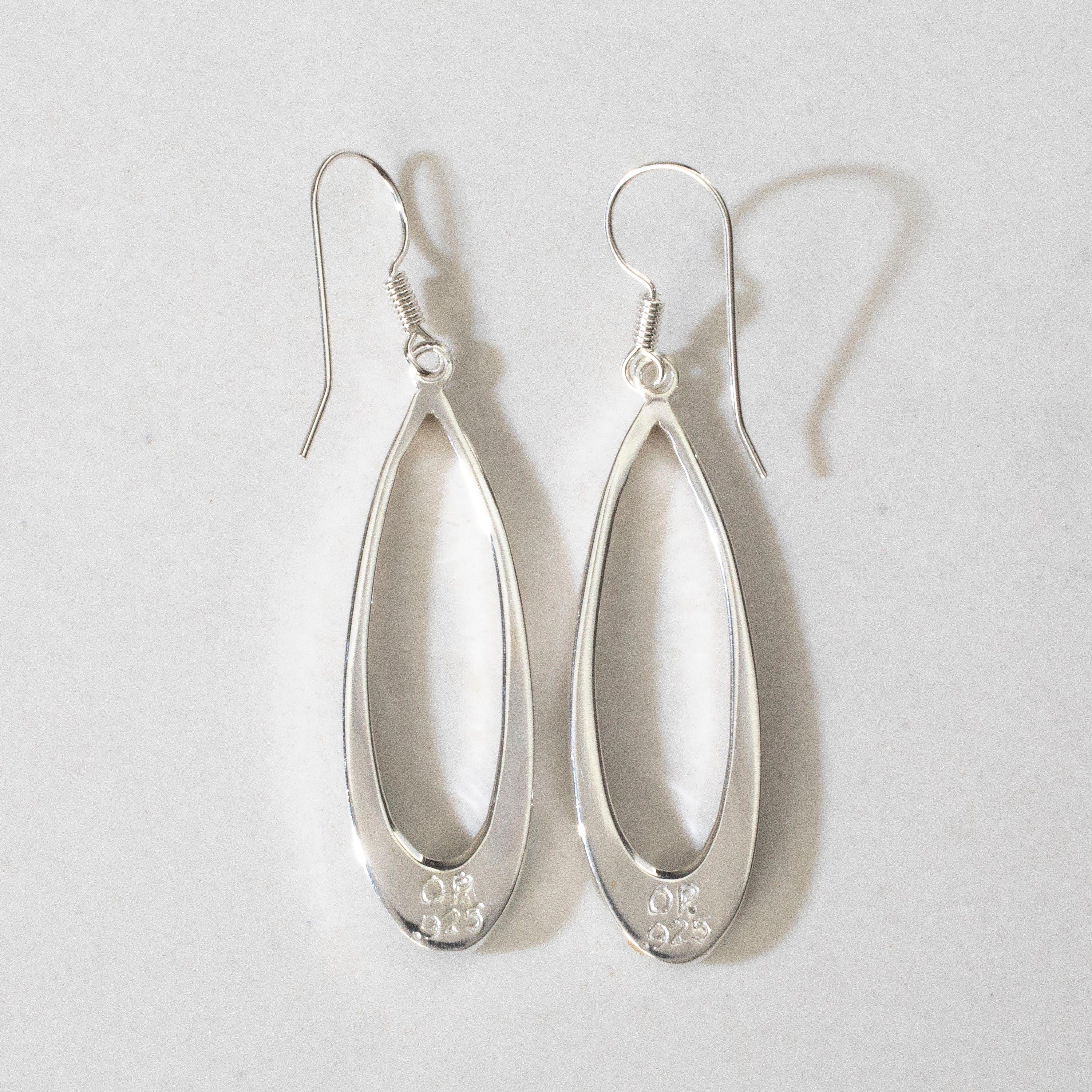 Kalifano Southwest Silver Jewelry Turquoise Oval Hoop USA Handmade 925 Sterling Silver Earrings with Opal Accent & French Hook Backing NME.2300.TQ